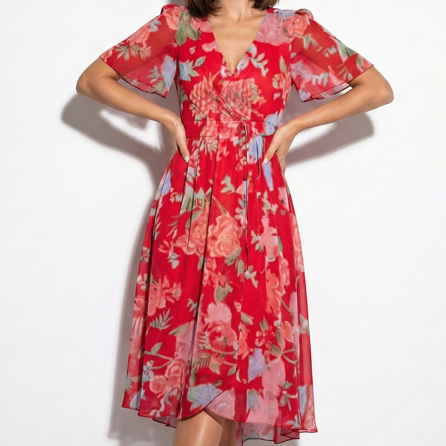 Maisie - Women's Floral Midi Dress