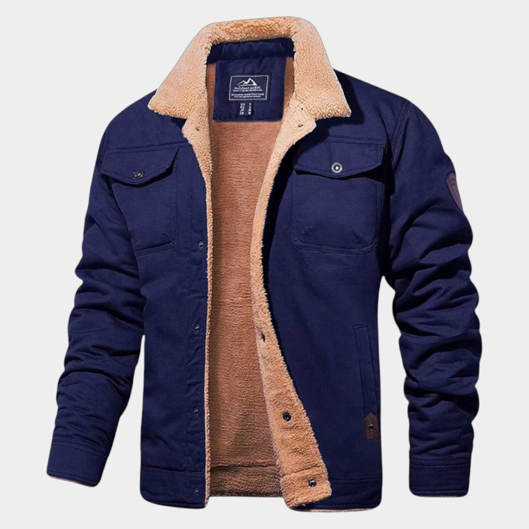Devon – Men's Jacket with Fleece Lining and Collar
