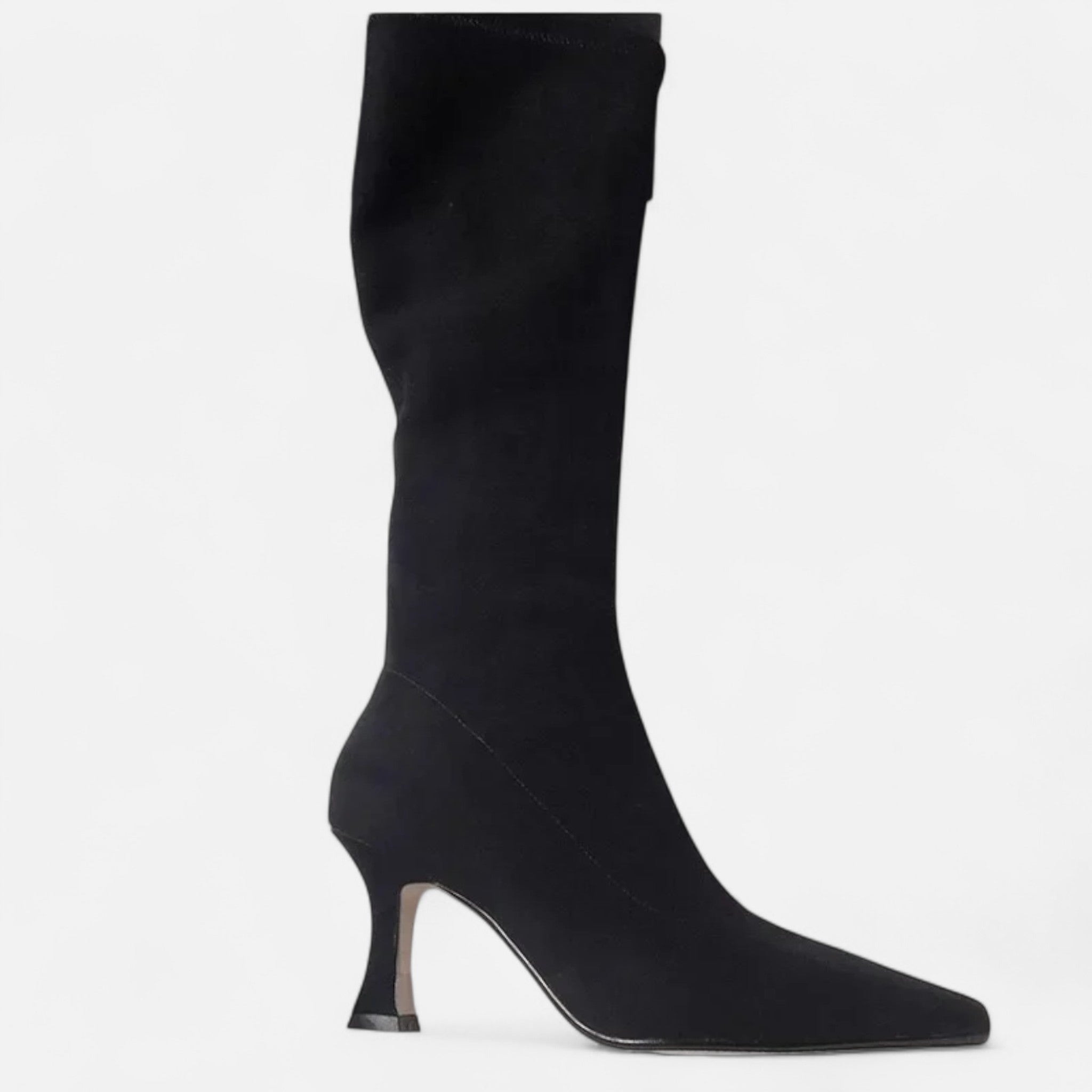 Solène – Women's Suede Knee-High Boots with Heel