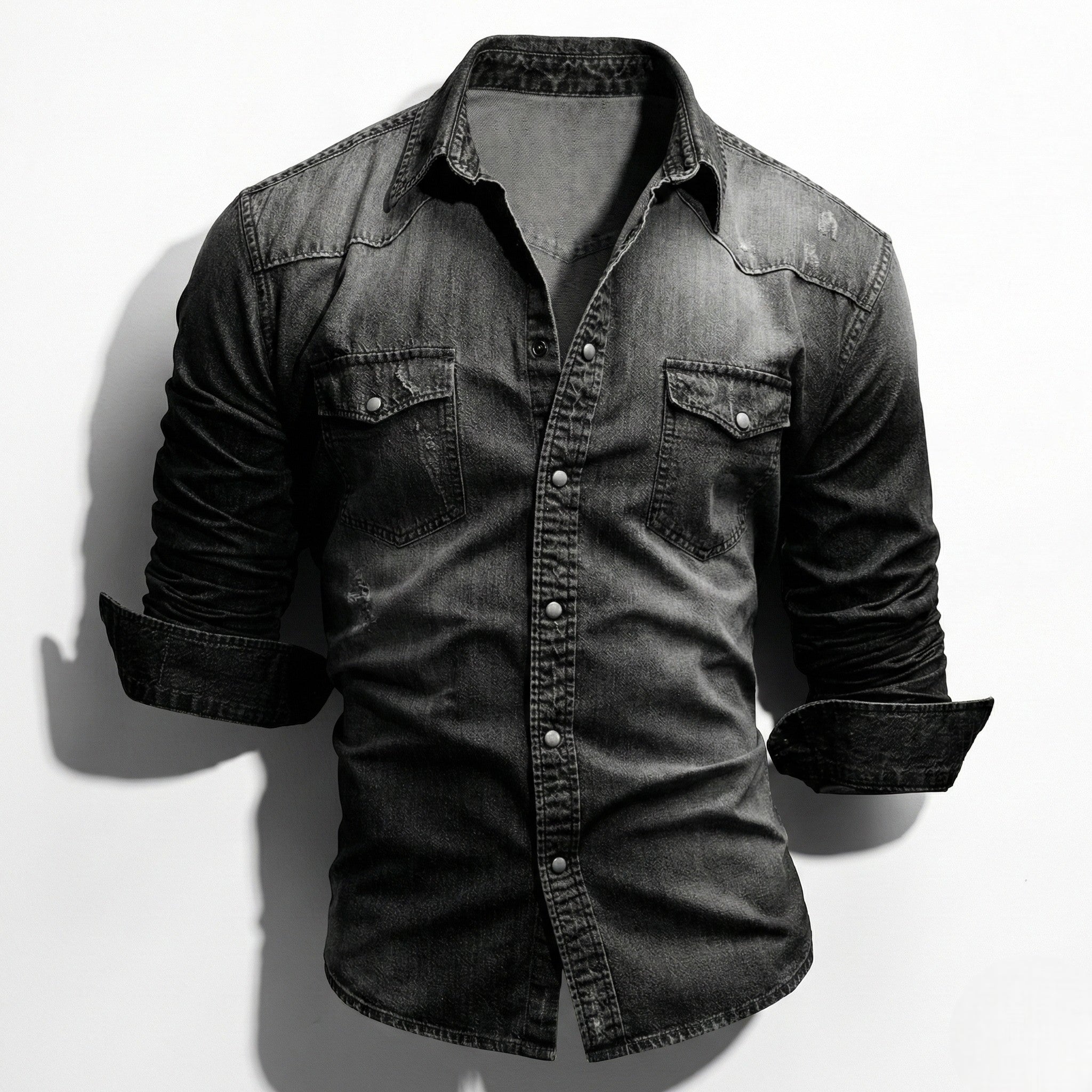 Arthur - Men's Slim Fit Western Denim Shirt