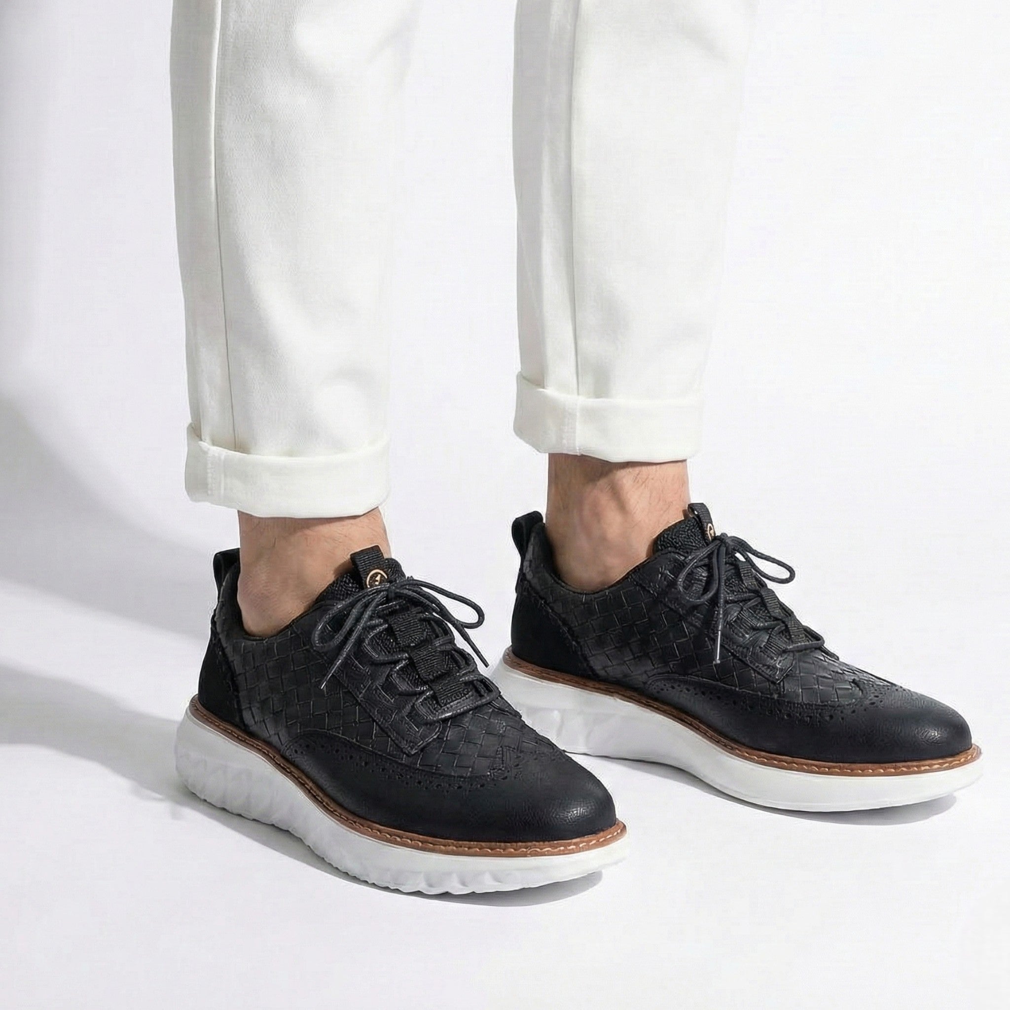 Alexander - Men's Leather Sneakers with Cushioned Comfort