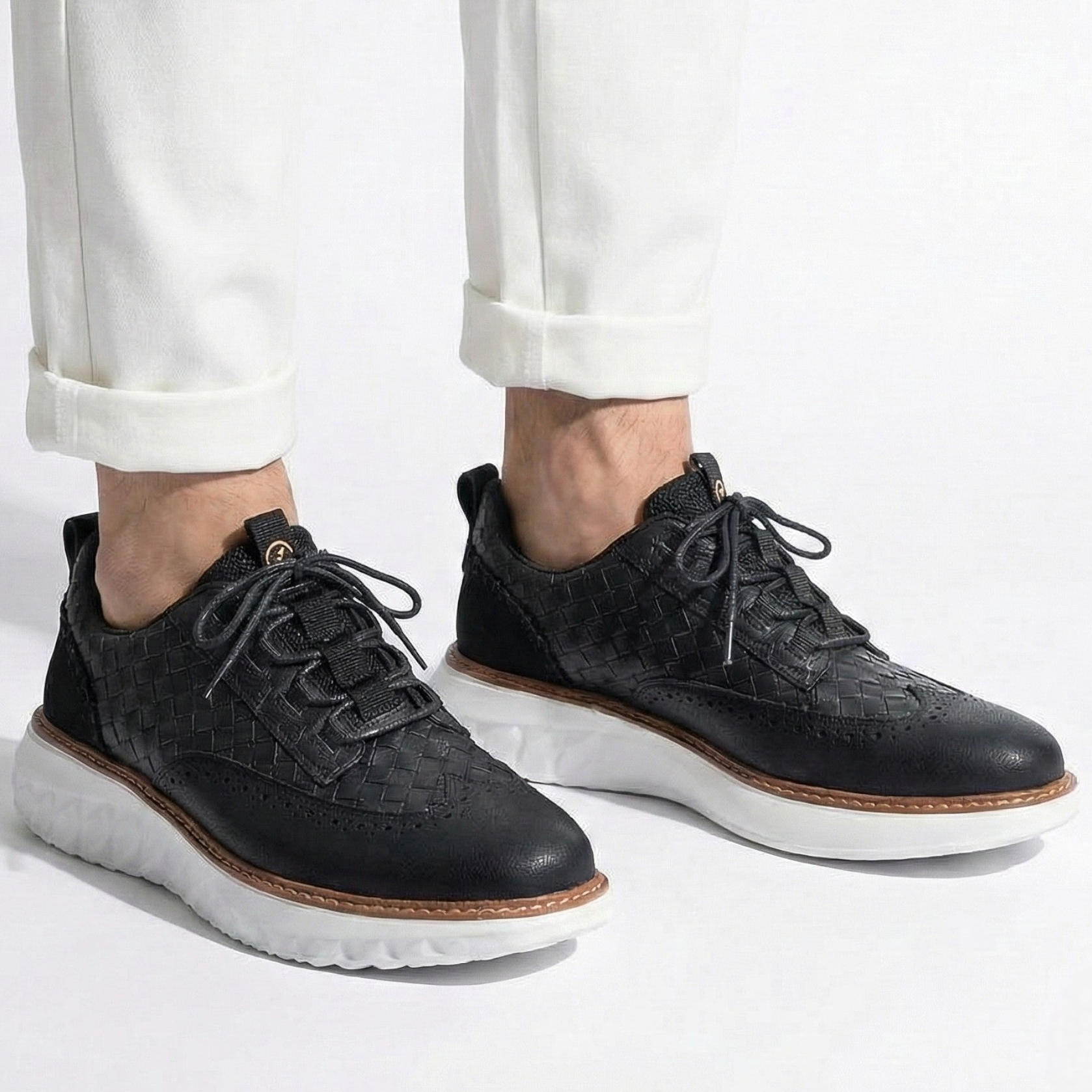 Alexander - Men's Leather Sneakers with Cushioned Comfort