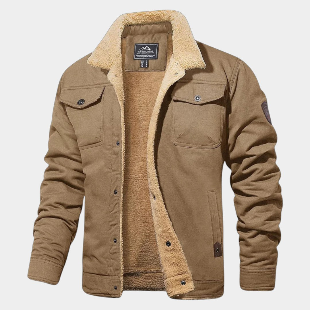 Devon – Men's Jacket with Fleece Lining and Collar