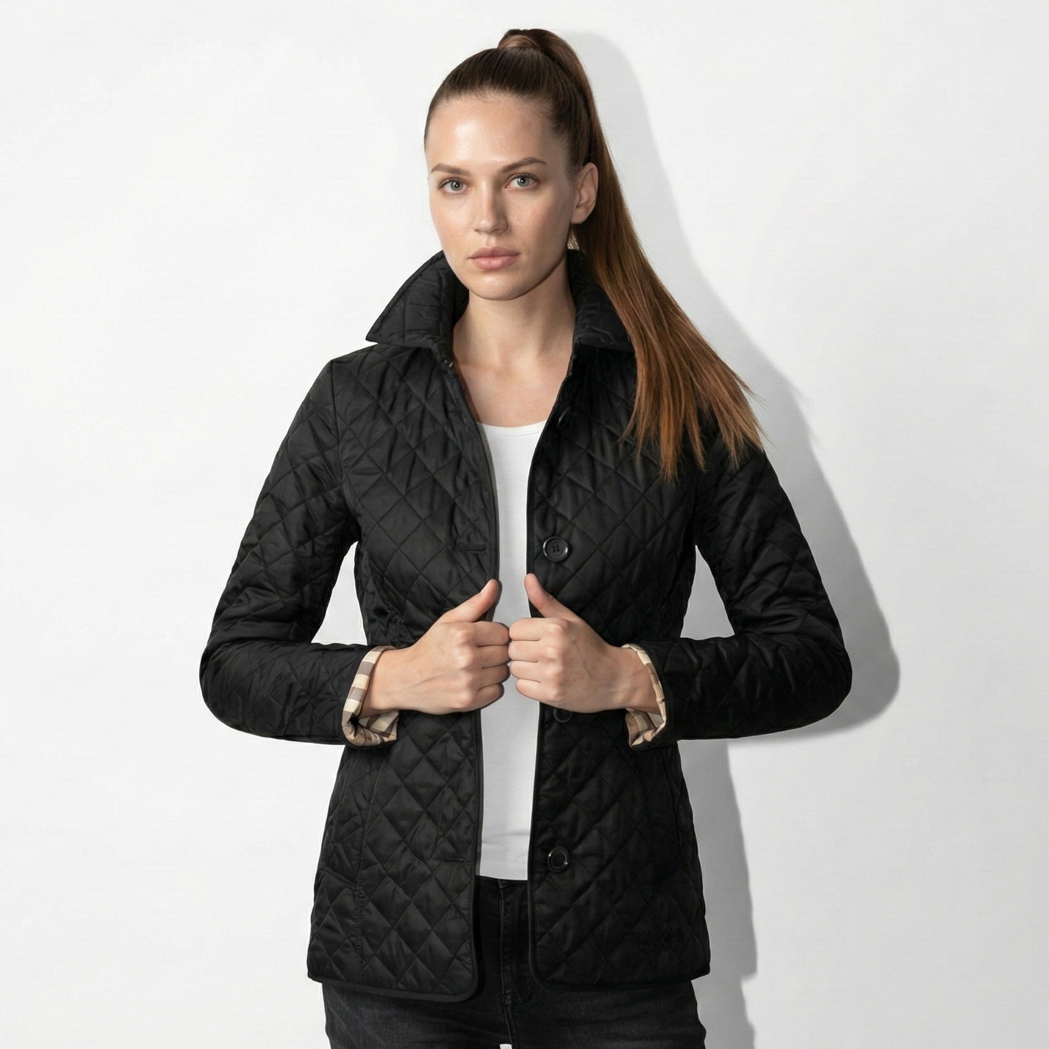 Olivia - Women's Quilted Button-Up Jacket