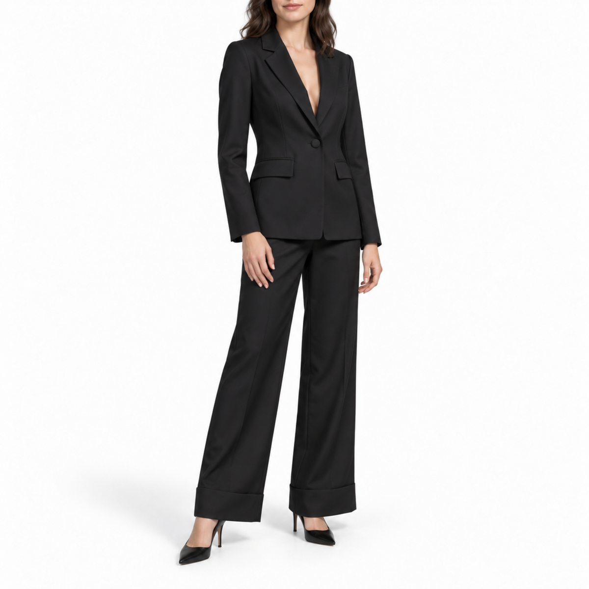 Klara - Women's Tailored Blazer Trouser Set with Peak Lapel