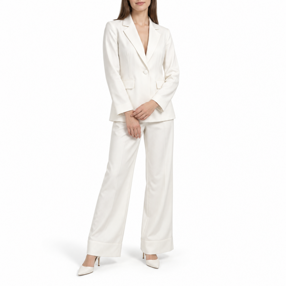 Klara - Women's Tailored Blazer Trouser Set with Peak Lapel