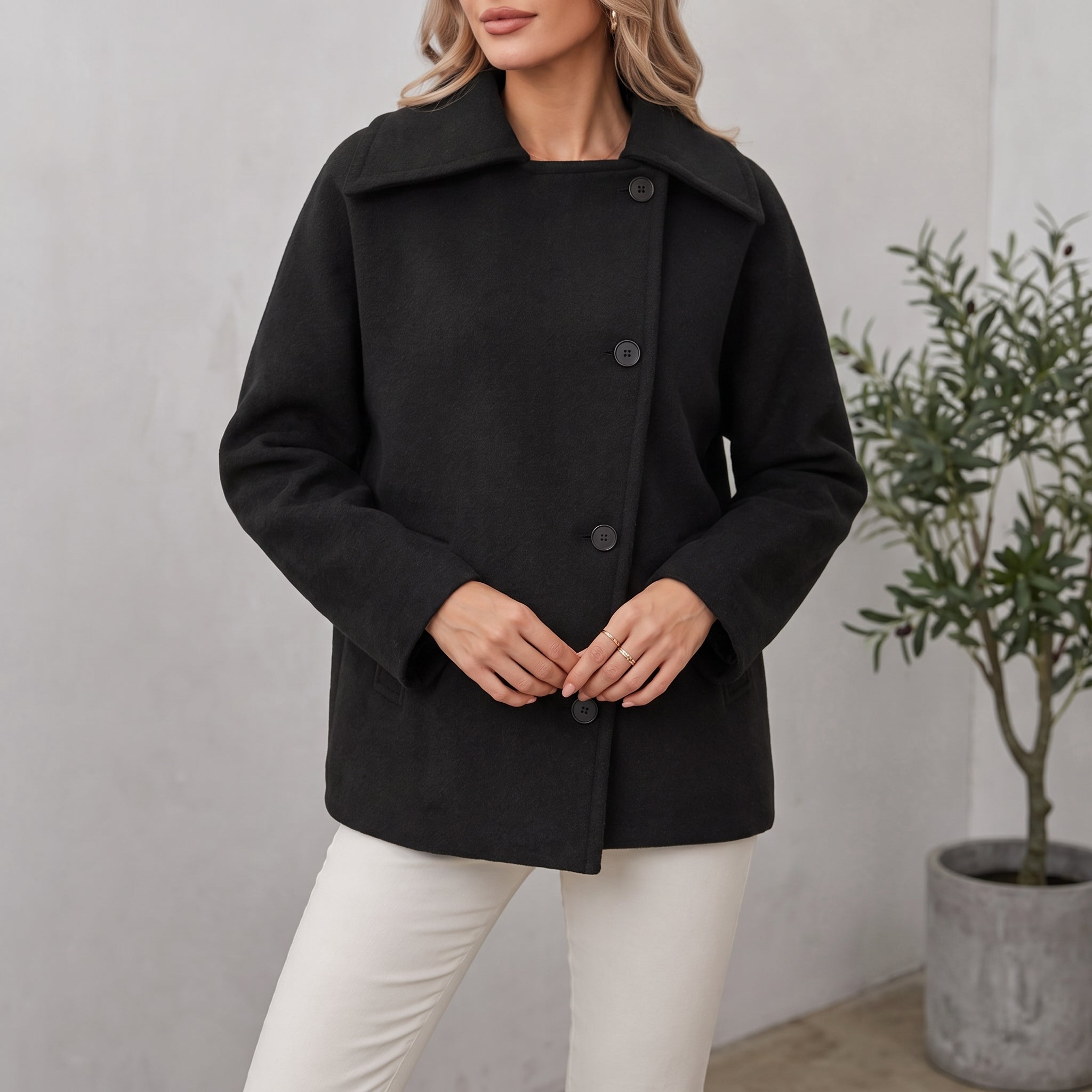 Sophie - Women's Oversized Longline Coat with Dropped Shoulders