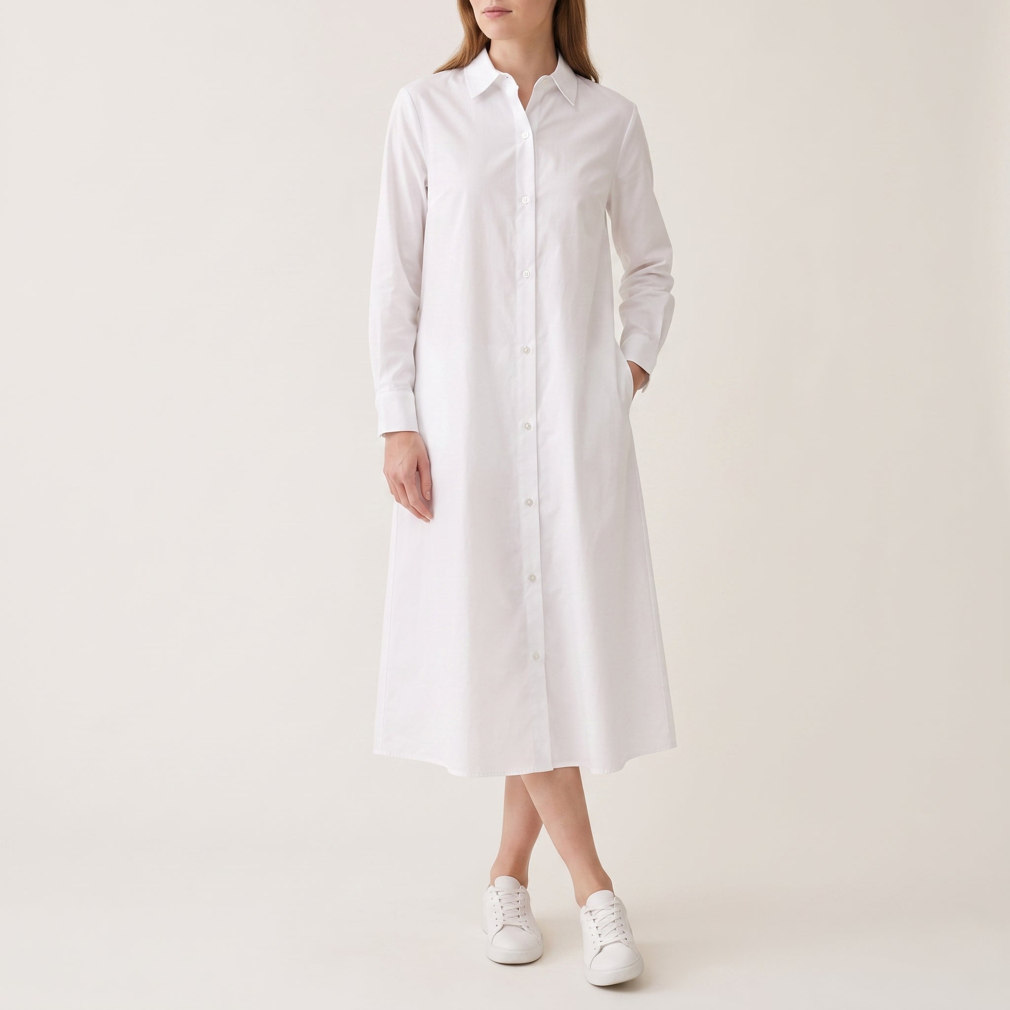 Charlotte - Women's Summer Button-Down Shirt Midi Dress