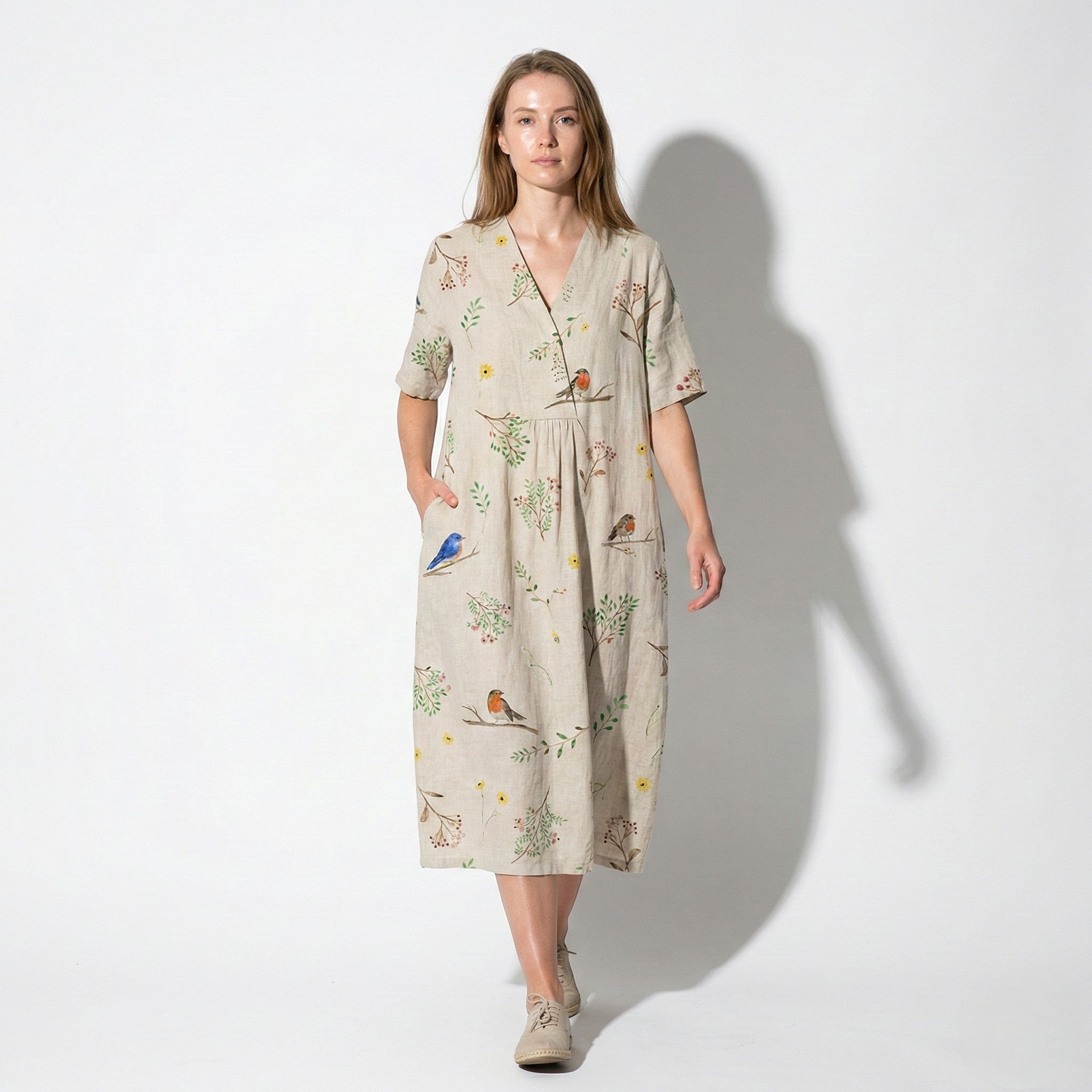 Amelia - Women's Floral Midi Dress