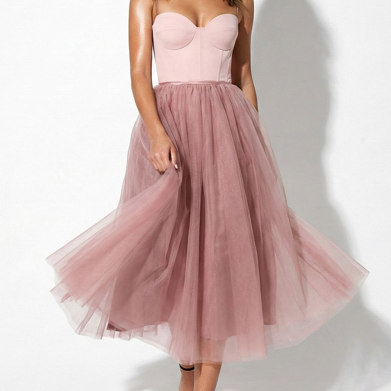 Grace - Women’s Sweetheart Neckline Tulle Dress