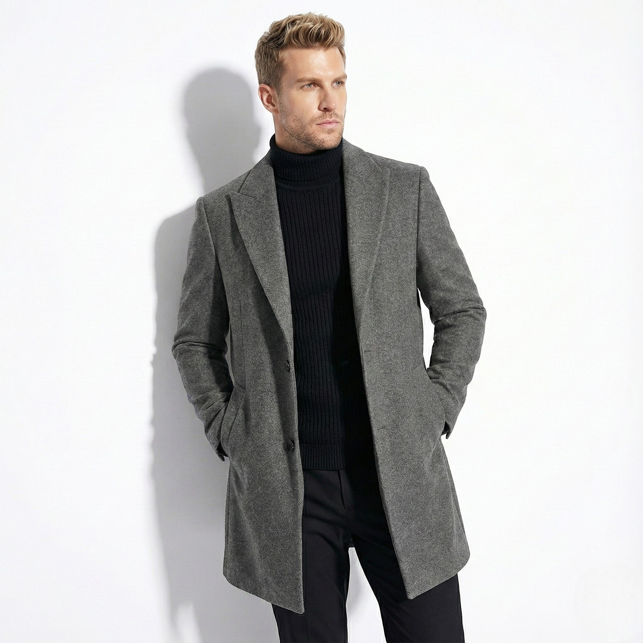 Jonas – Men’s Wool Coat with Modern Cut