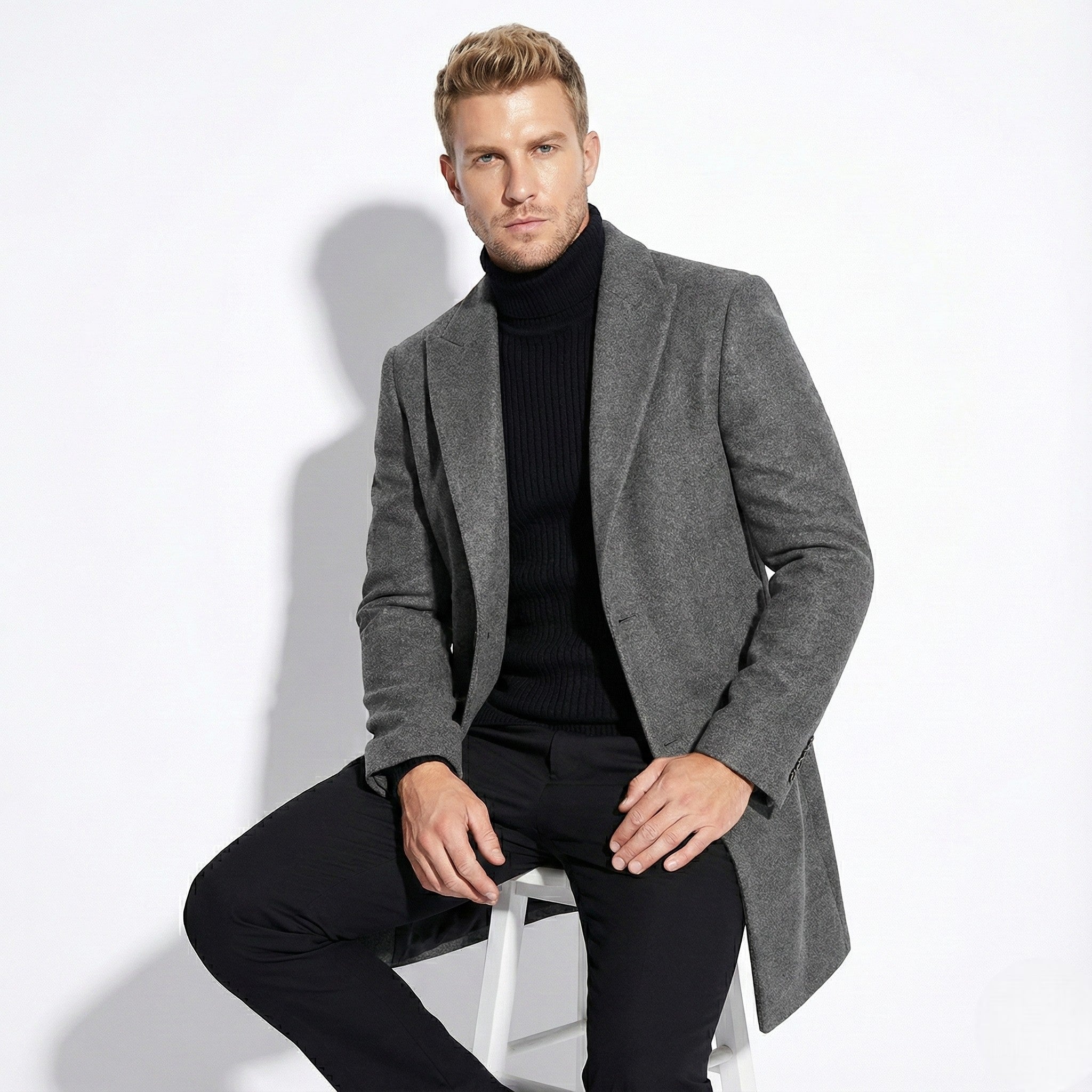 Jonas – Men’s Wool Coat with Modern Cut