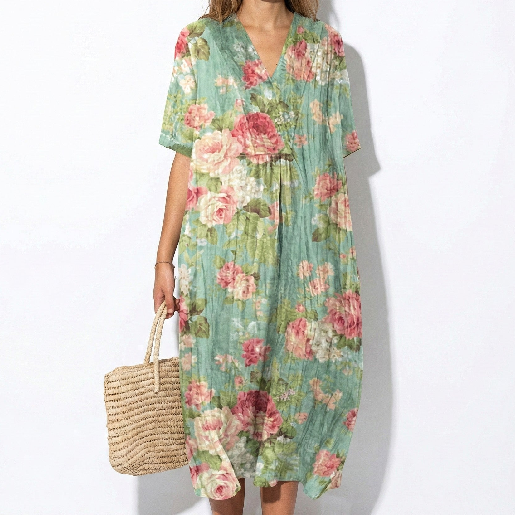 Amelia - Women's Floral Midi Dress