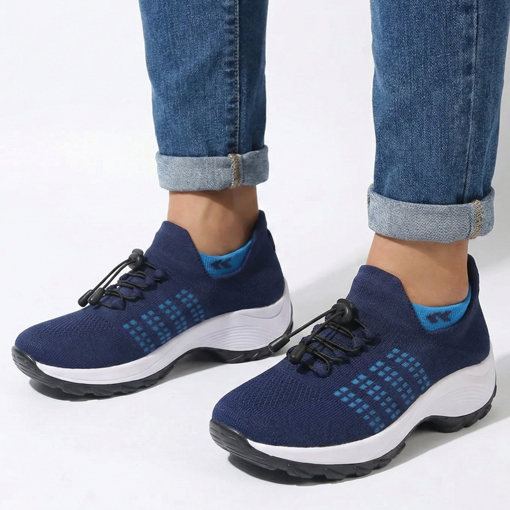 Freya - Women’s Lightweight Breathable Trainers with Toggle Laces