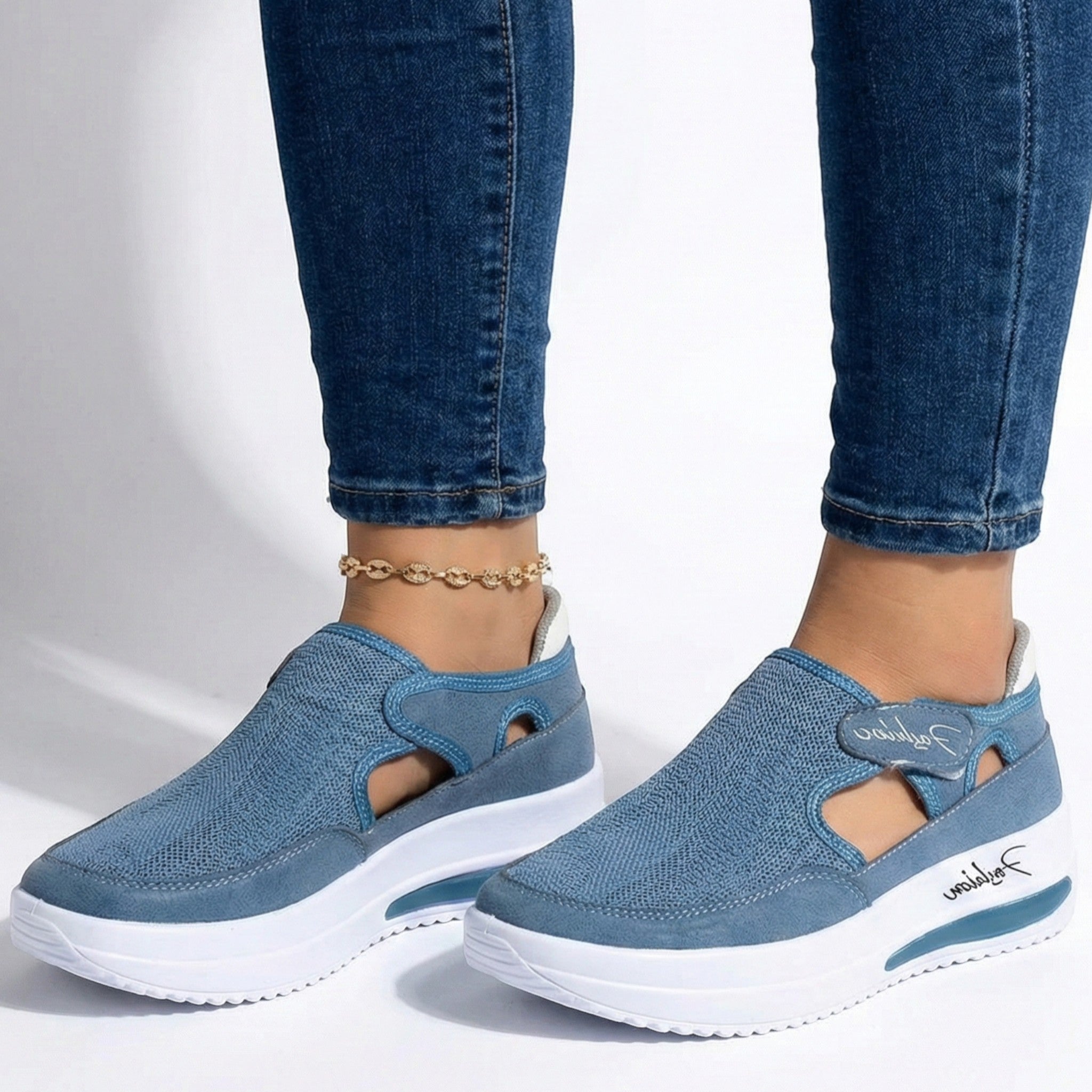 Lily - Women’s Breathable Cut-Out Walking Trainers