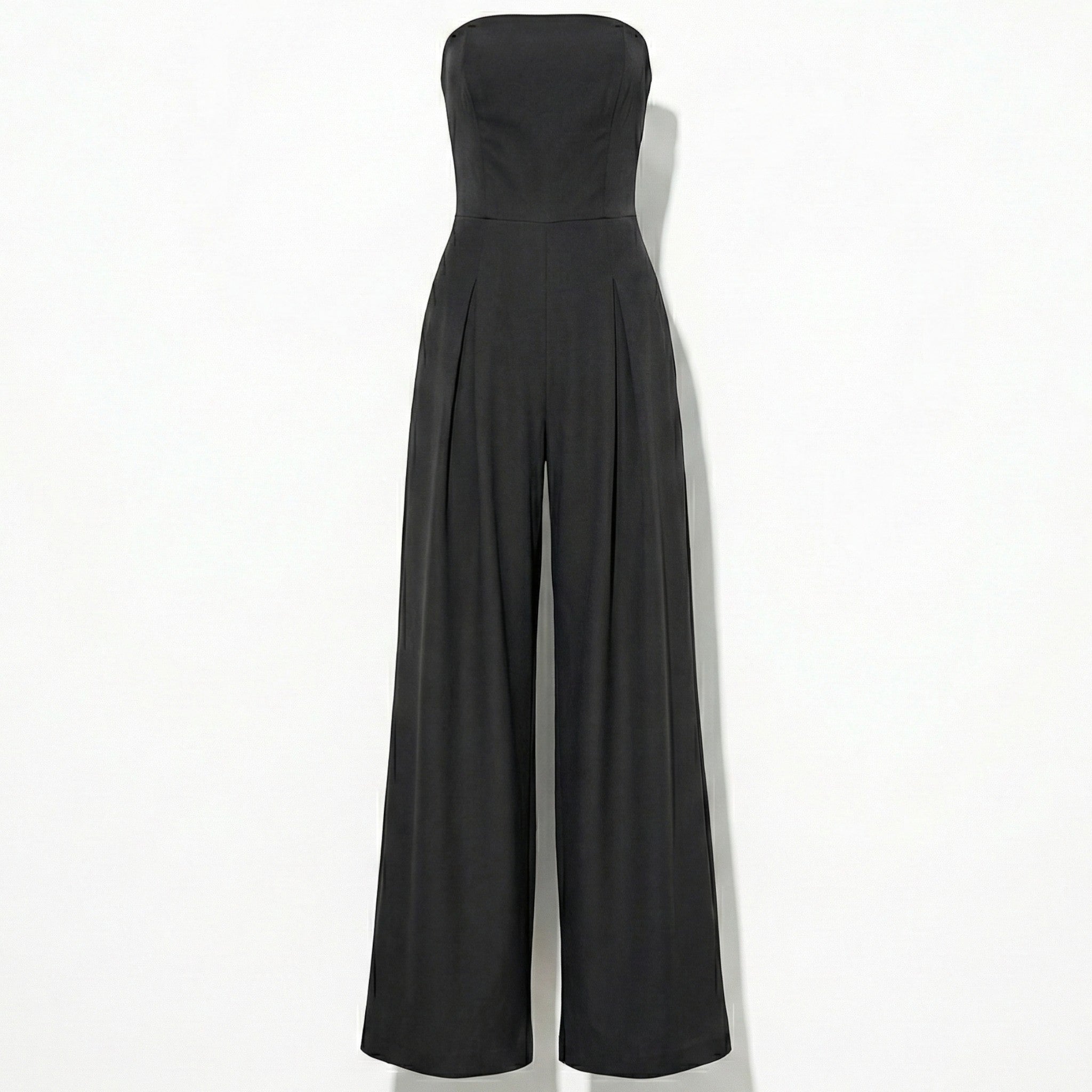 Amelia - Women's Strapless Wide Leg Jumpsuit
