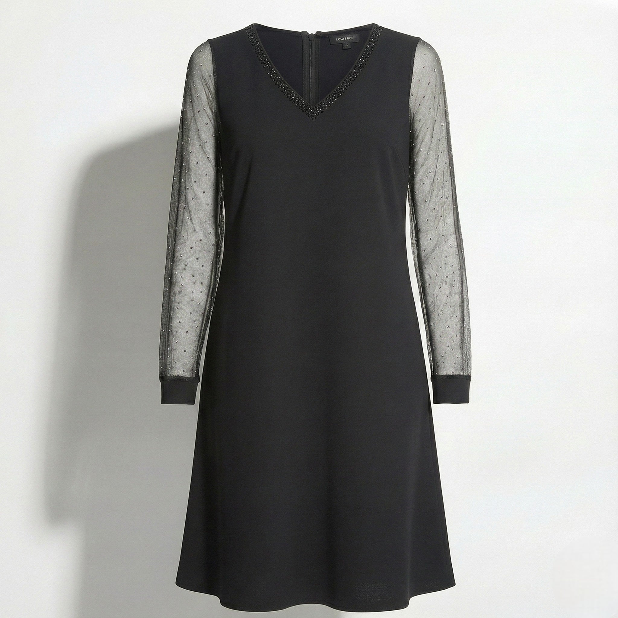 Matilda – Women's Shimmer Sleeve V-Neck Mini Dress