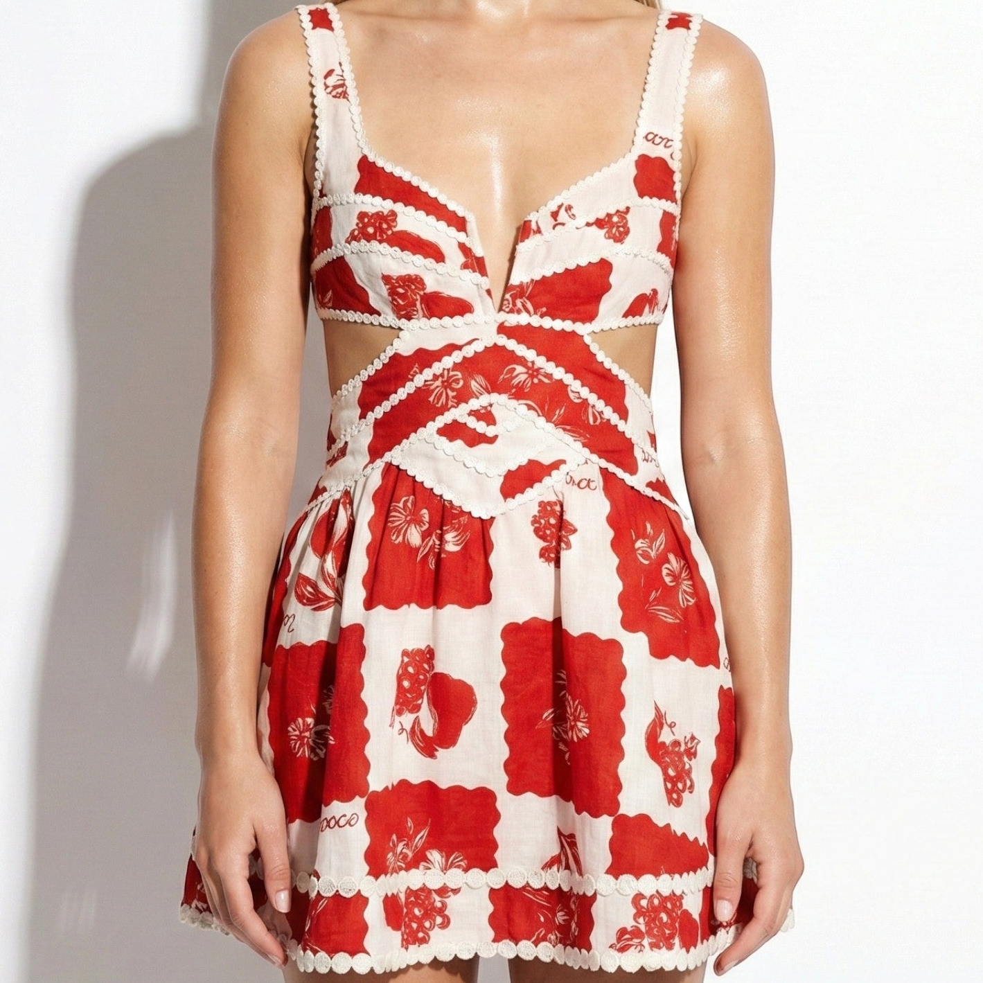 Zara - Women's Mini Dress with Unique Graphic Print