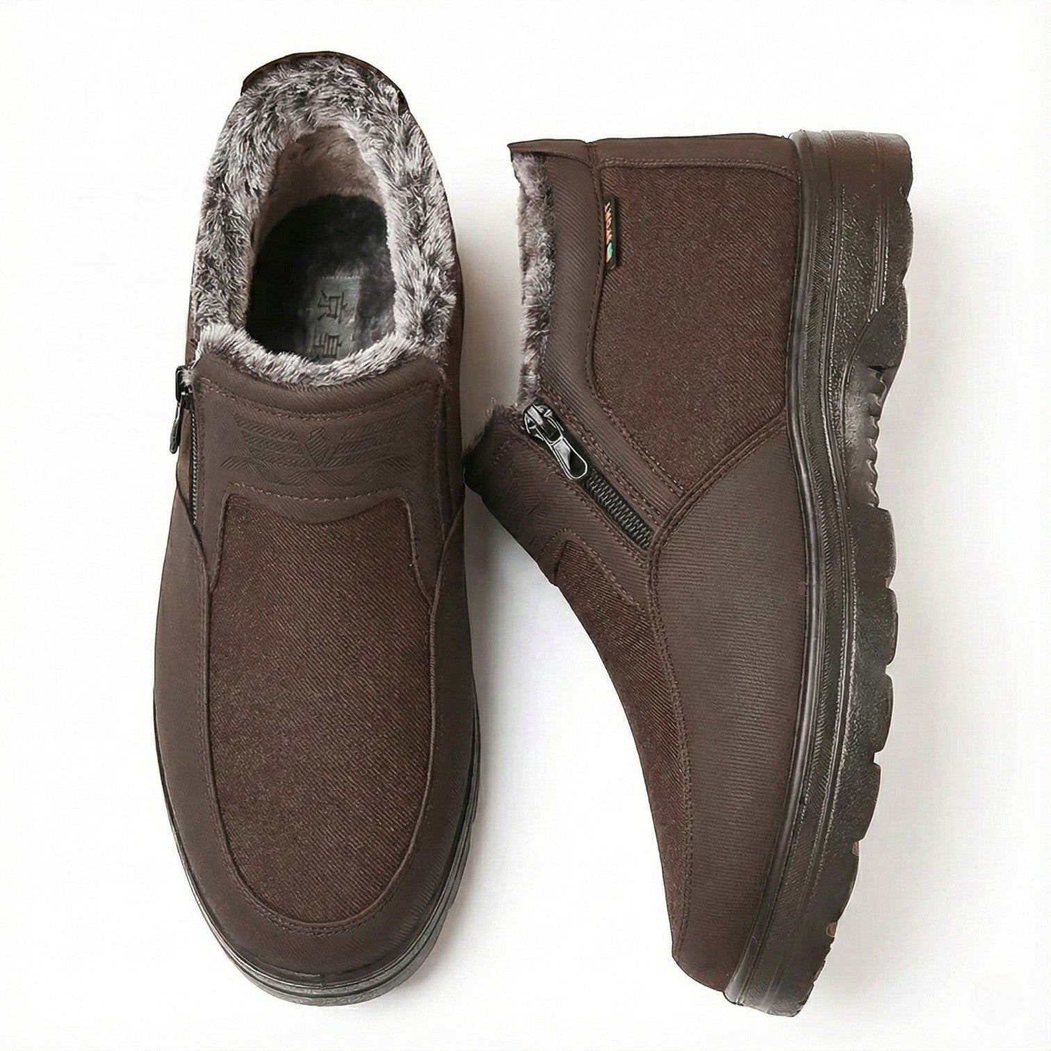 Men's Shock-Absorbing Winter Snow Boots with Non-Slip Sole