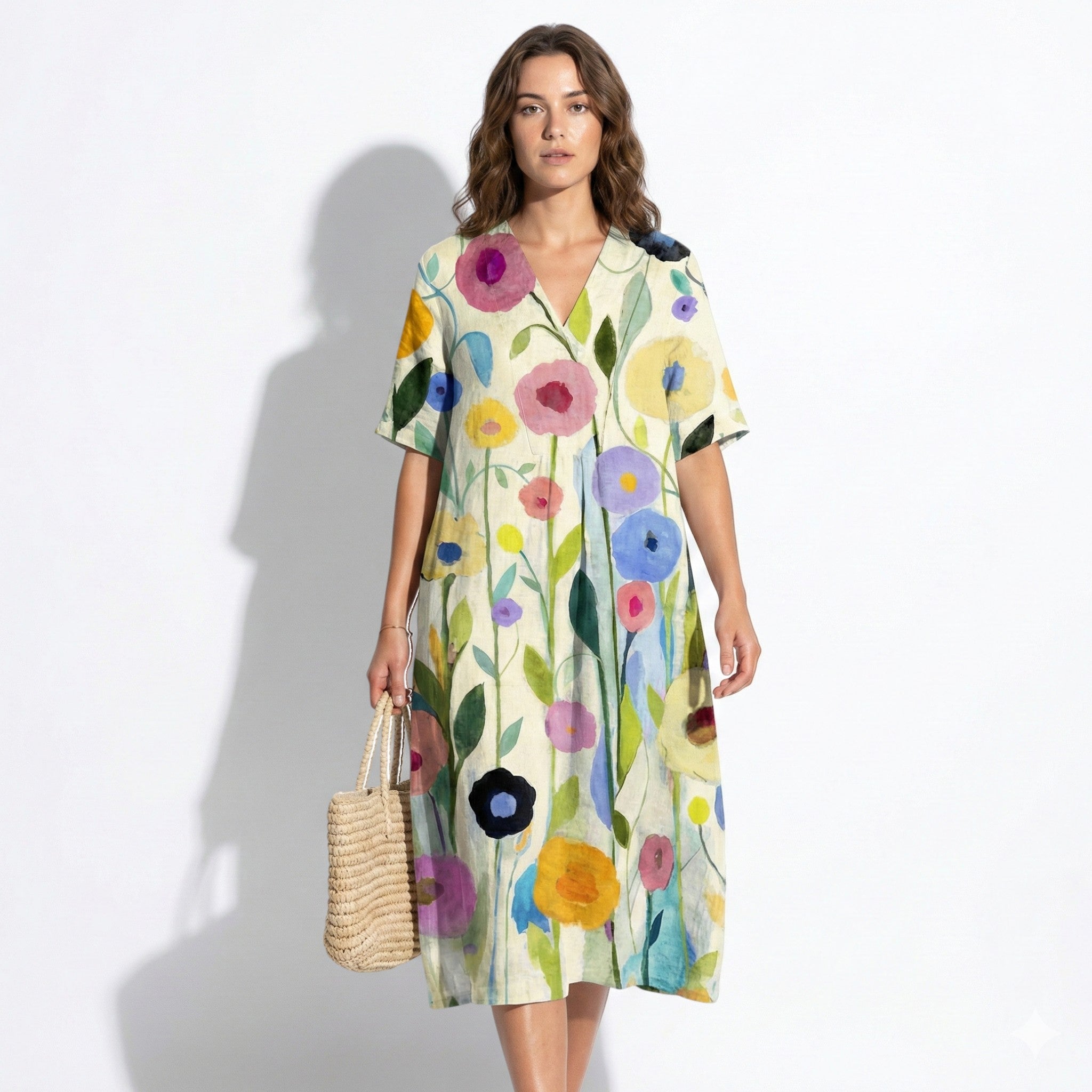 Amelia - Women's Floral Midi Dress