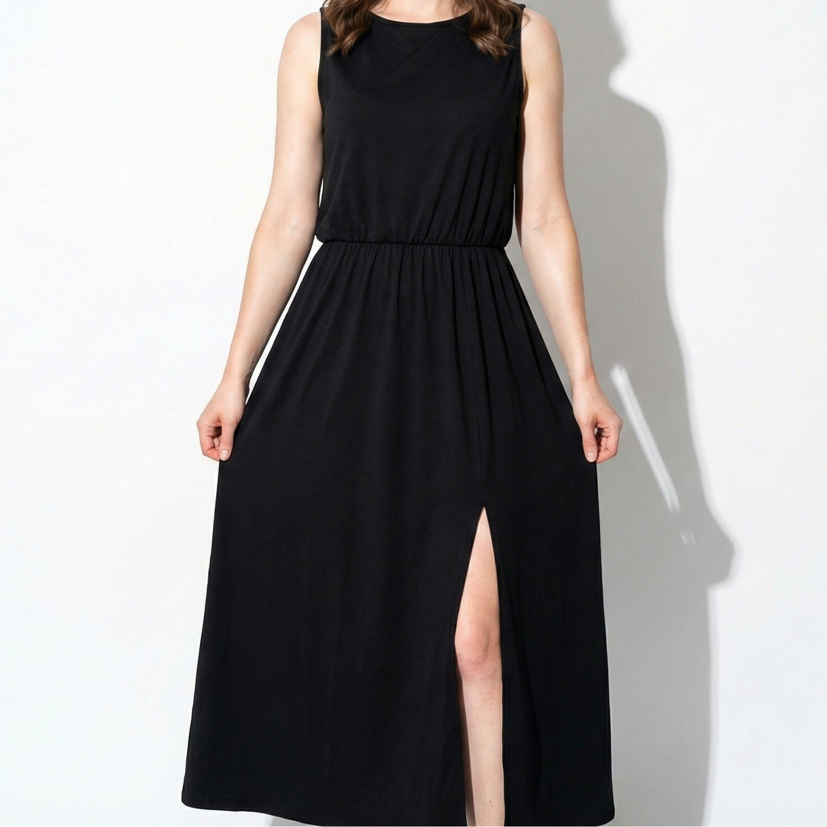 Eleanor - Women’s Sleeveless Maxi Dress with Flattered Waistline
