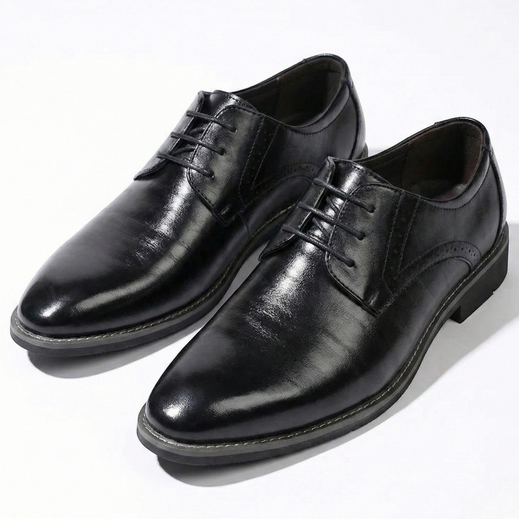 Arthur - Men's Refined Derby Shoes with Subtle Brogue Detailing