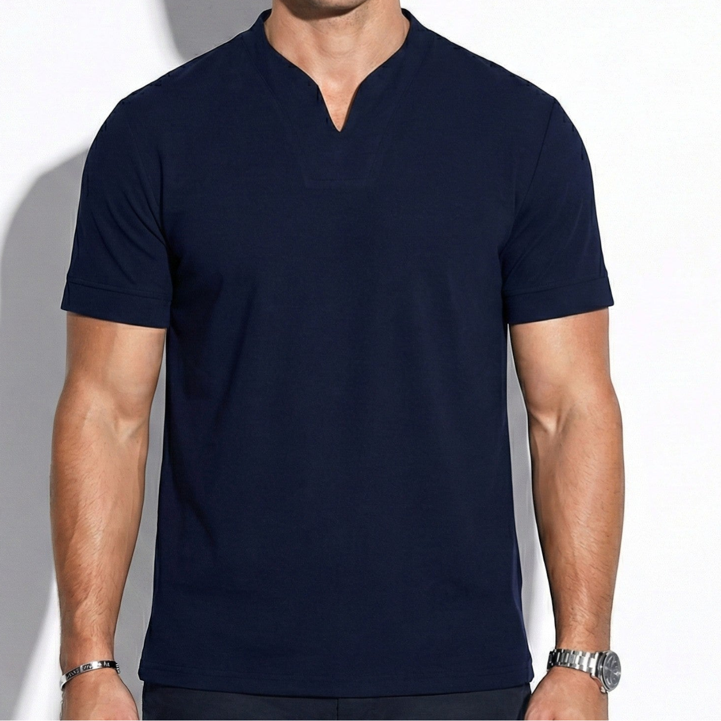 Arthur - Men's Notch Neck Short Sleeve Top