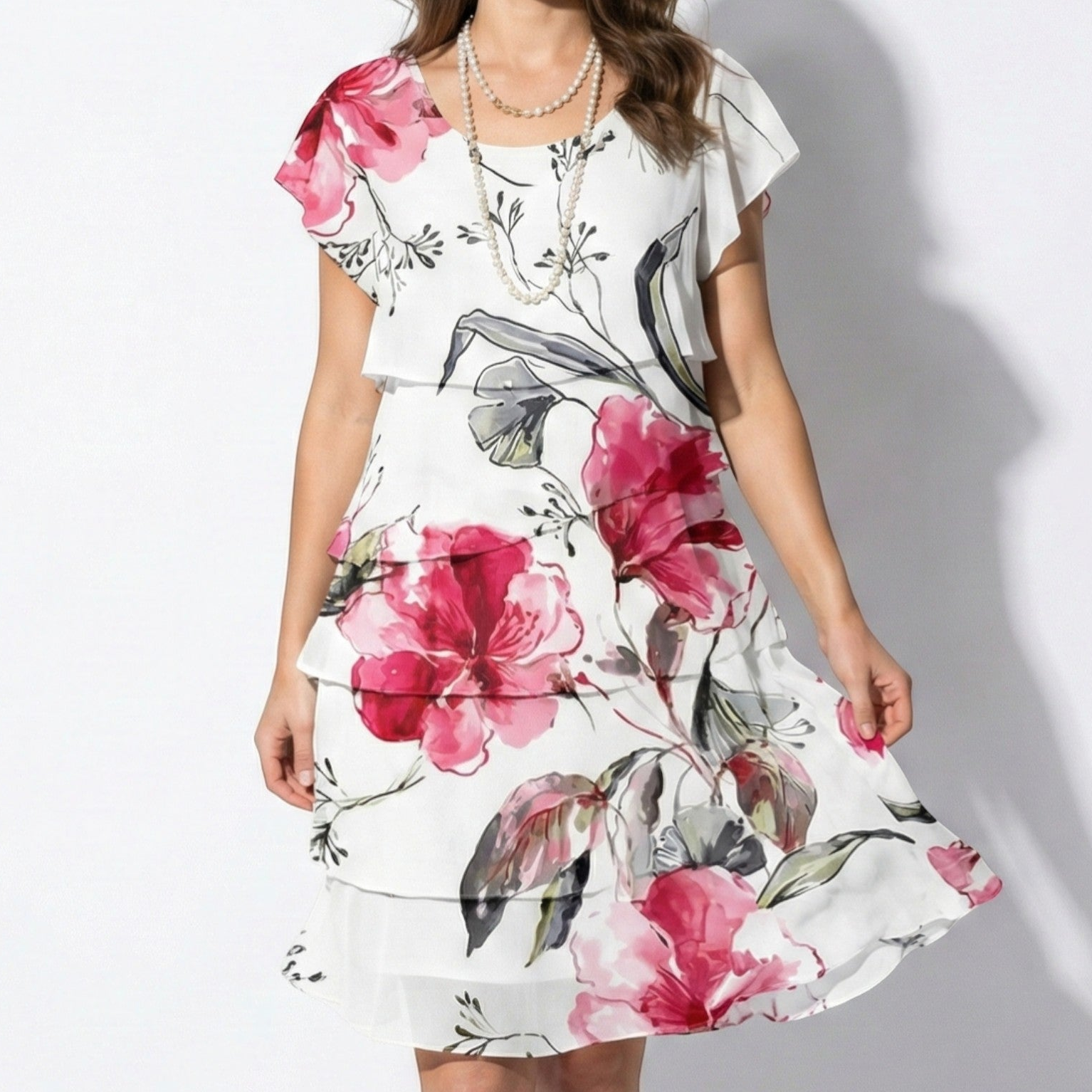 Lily - Women’s Floral Ruffle Mini Dress