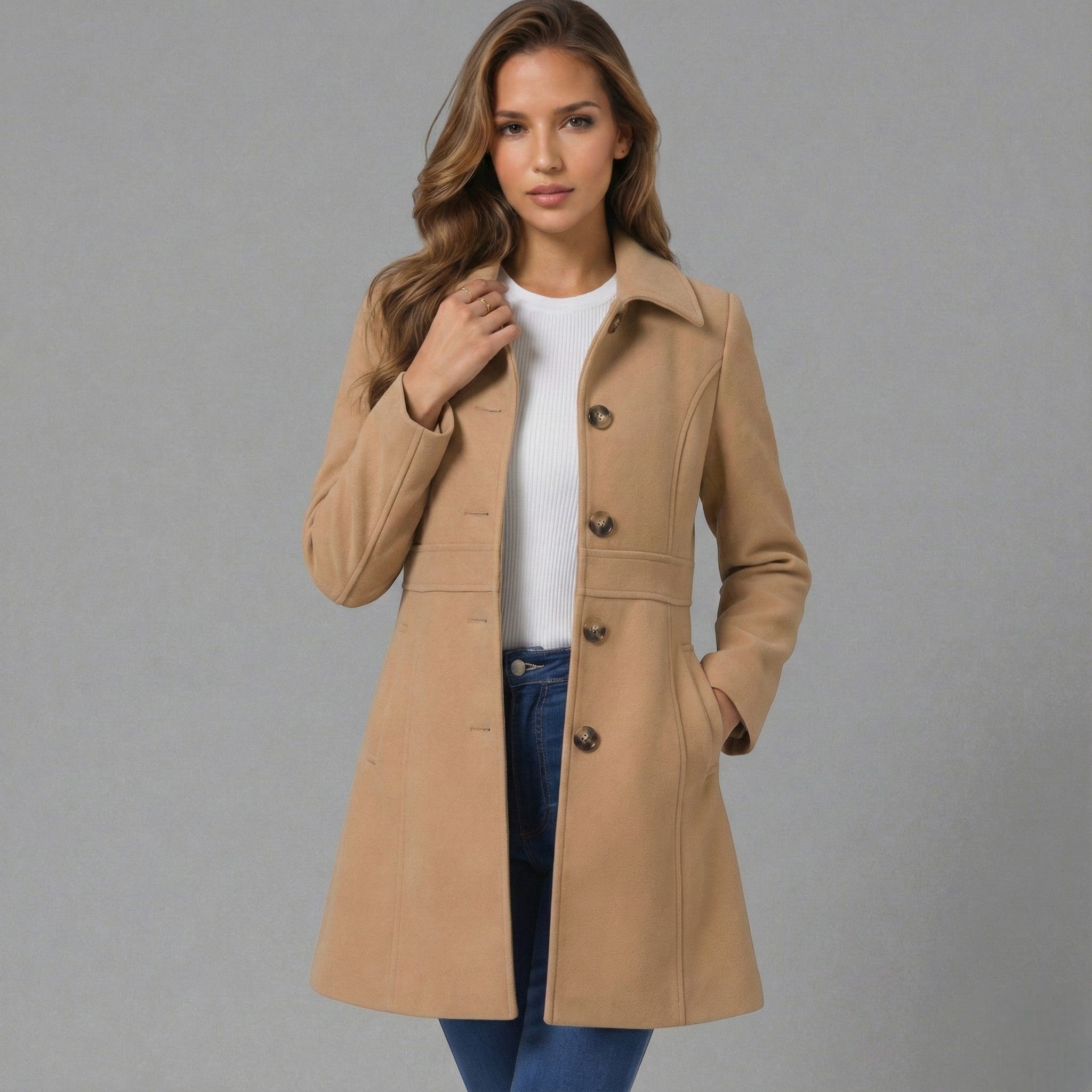 Josephine – Women's Coat with Button Placket