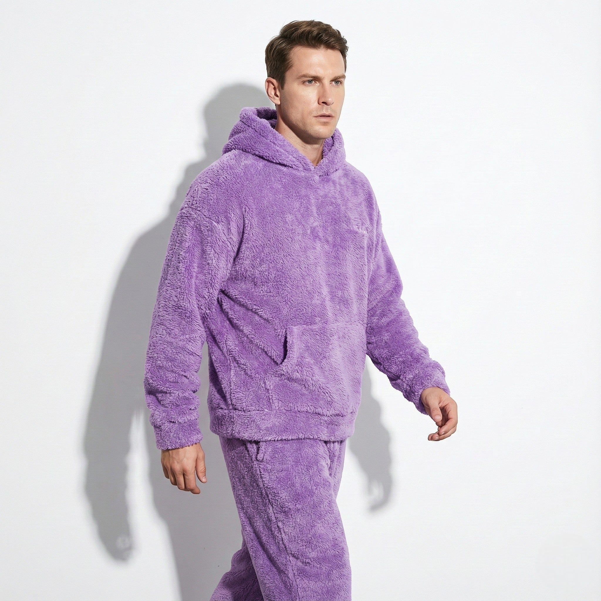 Leon - Men's Fleece Jogging Suit Two-Piece with Hoodie & Pants