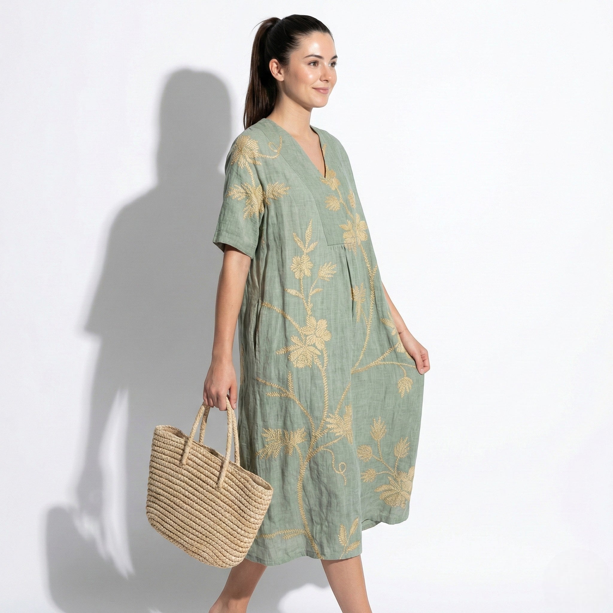 Amelia - Women's Floral Midi Dress