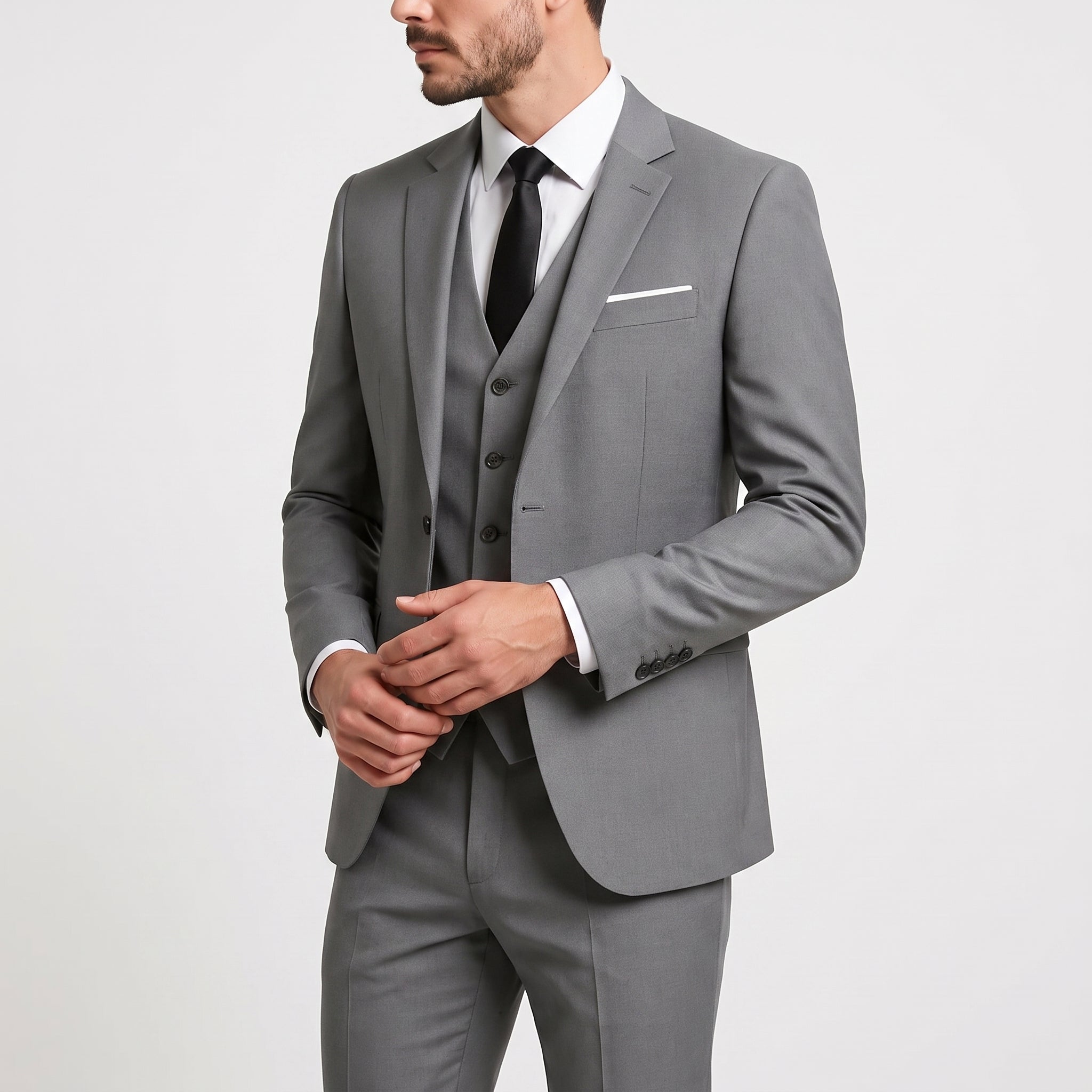 George - Men's Slim Fit Notch Lapel Three-Piece Wedding Guest Suit