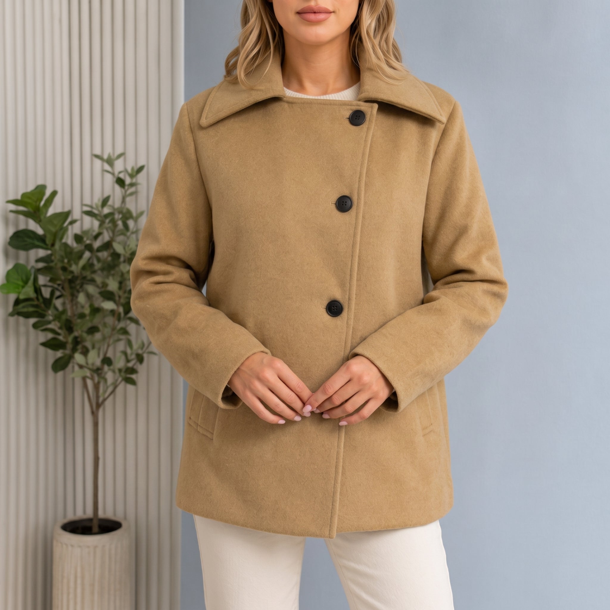 Sophie - Women's Oversized Longline Coat with Dropped Shoulders