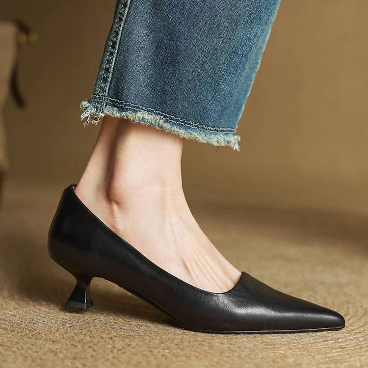 Alice - Women's Kitten Heel Pointed Toe Pumps