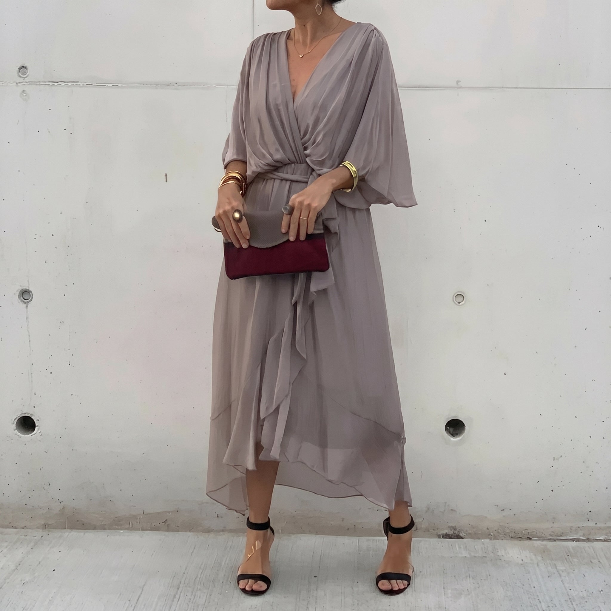 Helena - Women's Summer Wrap Chiffon Maxi Dress