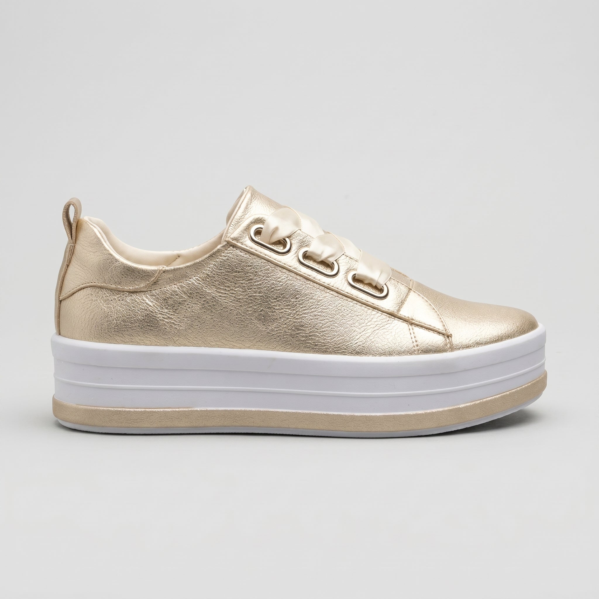Carina - Women's Lace-Up Ribbon Bow Low-Top Sneaker