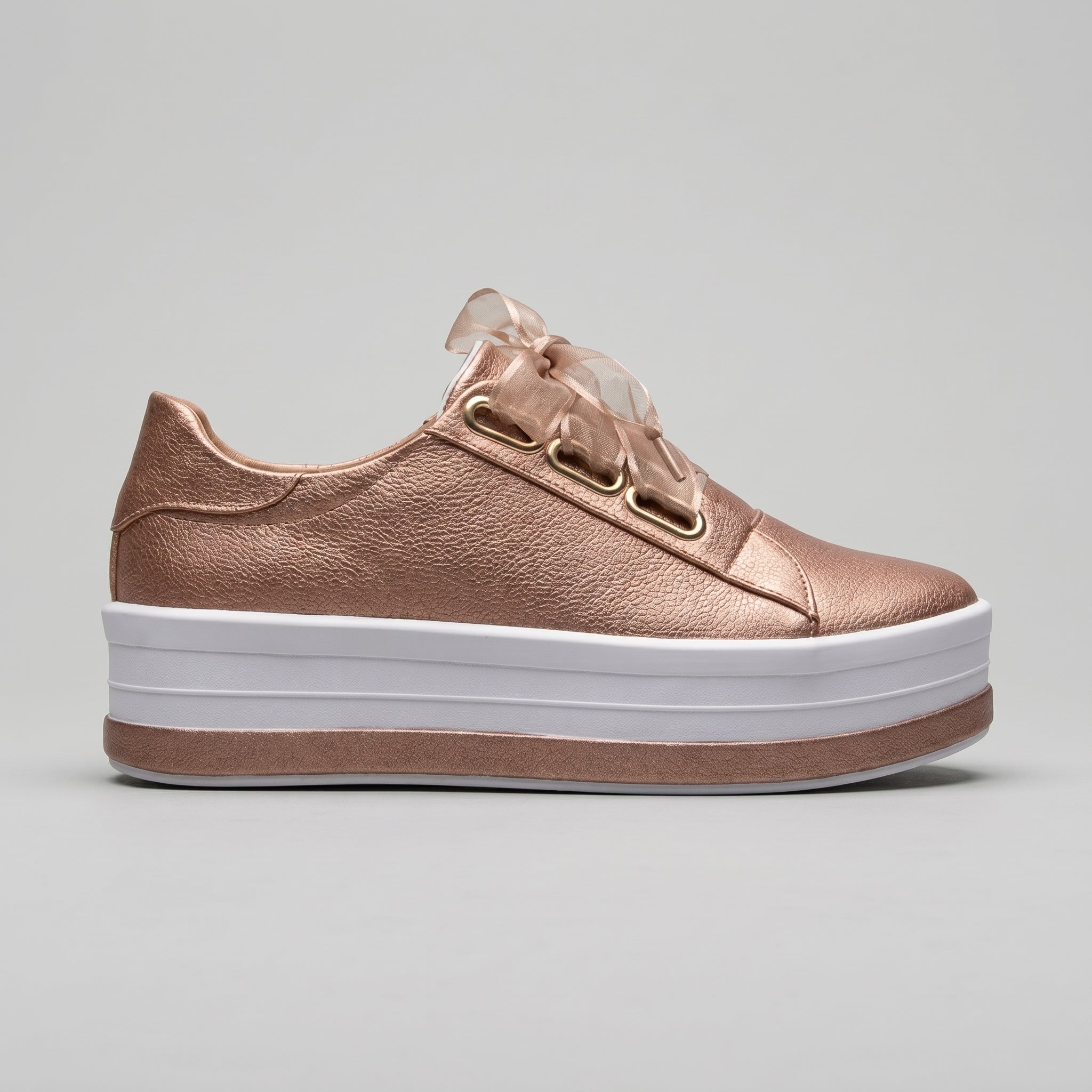 Carina - Women's Lace-Up Ribbon Bow Low-Top Sneaker