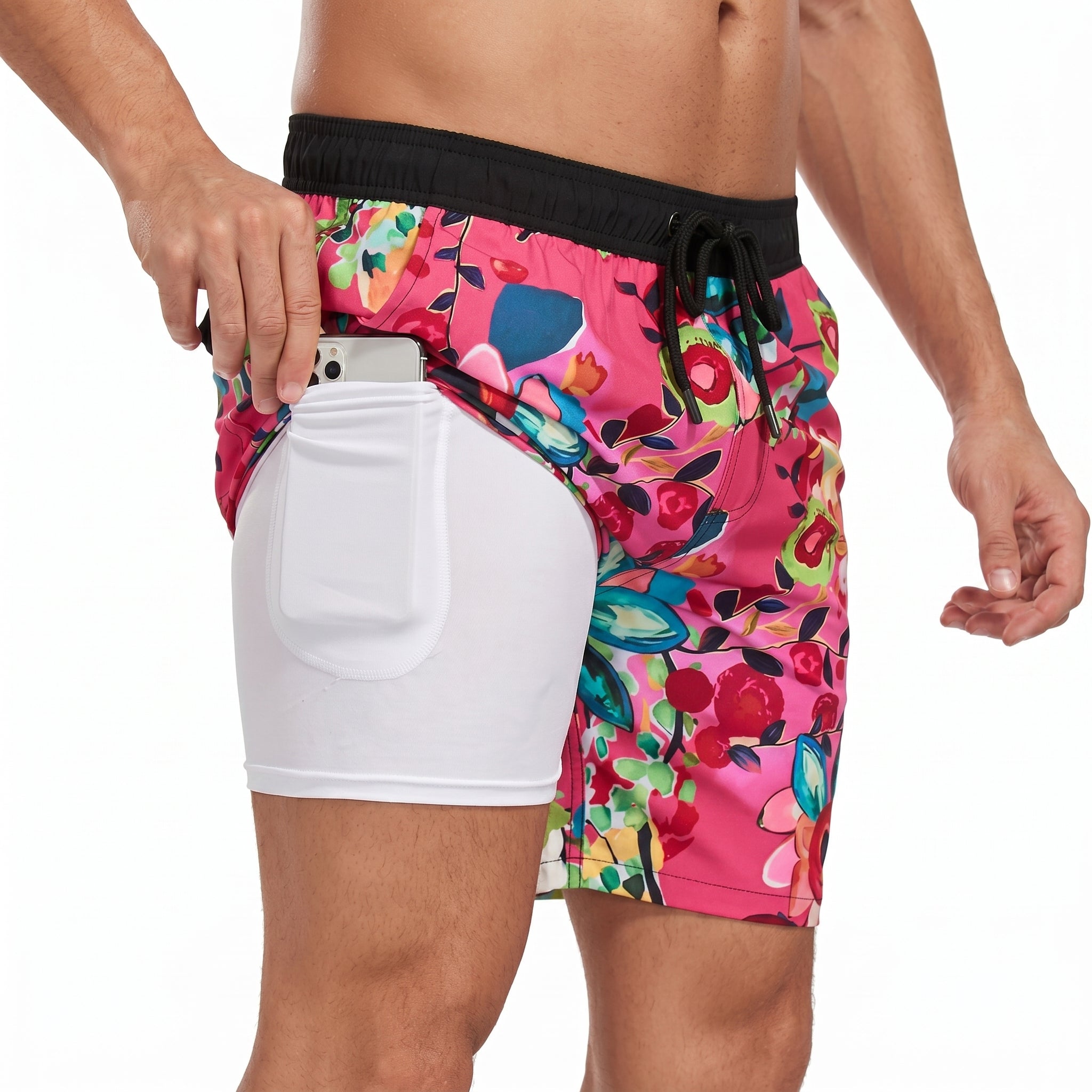Ryan - Men's Printed Drawstring Swimming Shorts