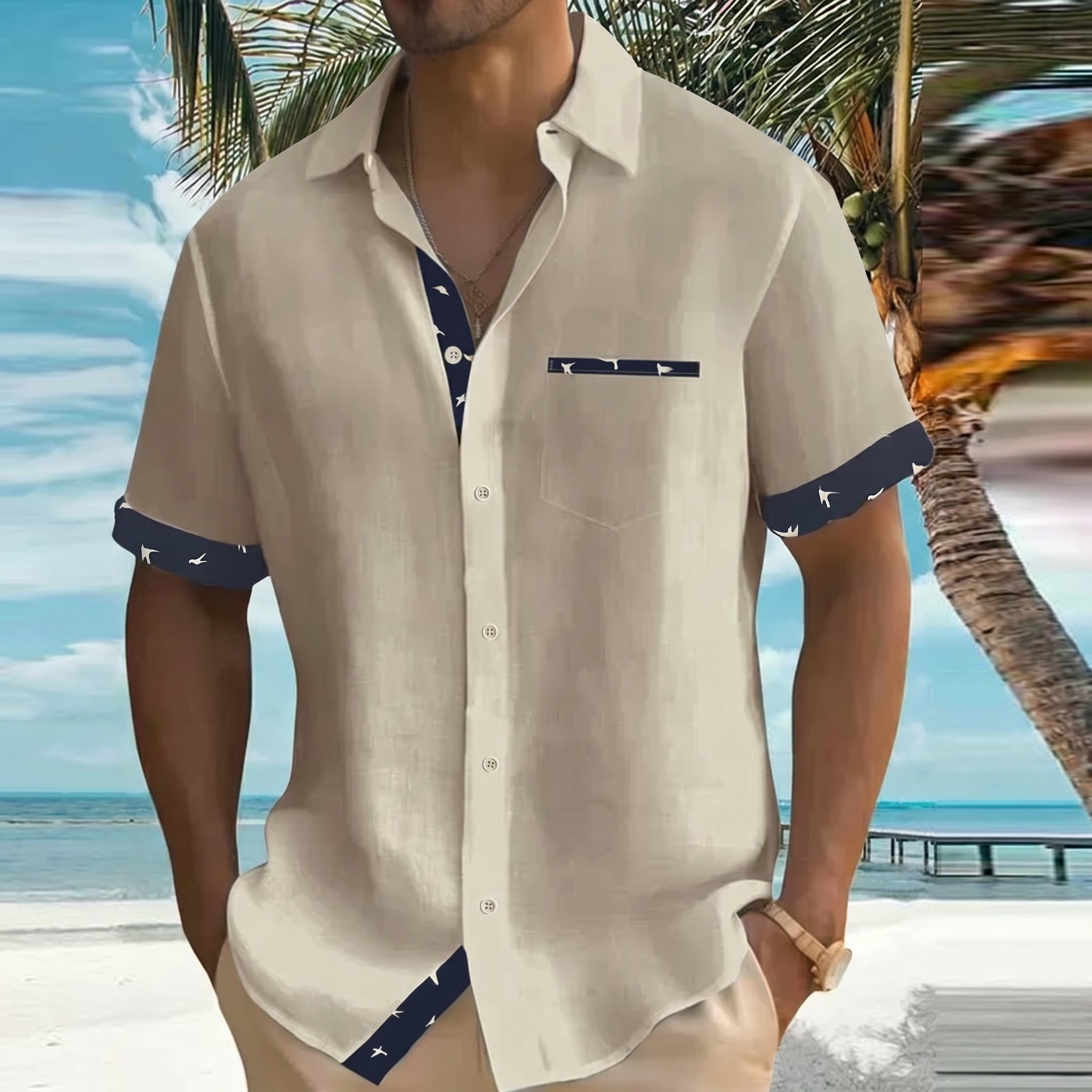 Arthur - Men's Summer Relaxed Fit Button-Down Shirt