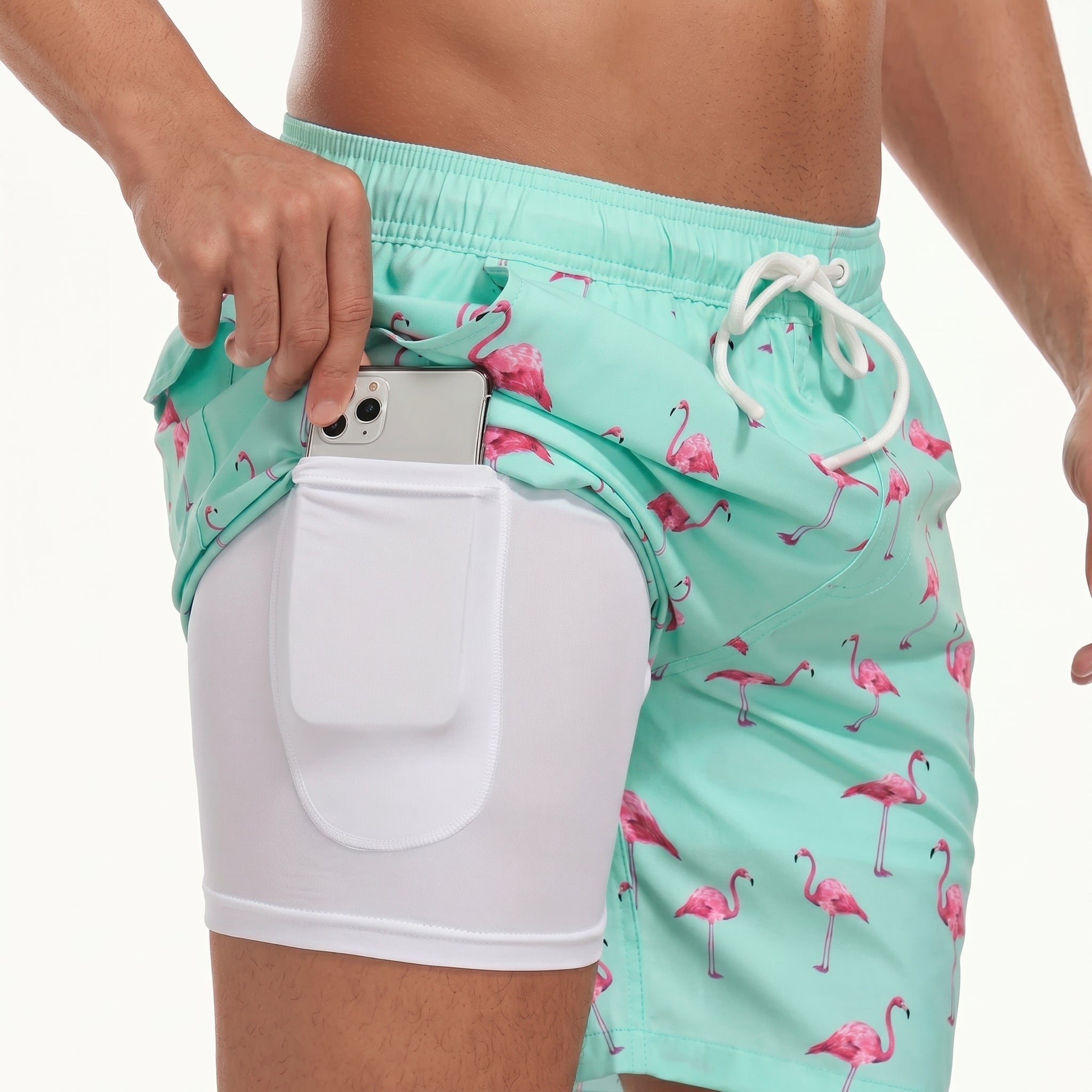 Ryan - Men's Printed Drawstring Swimming Shorts
