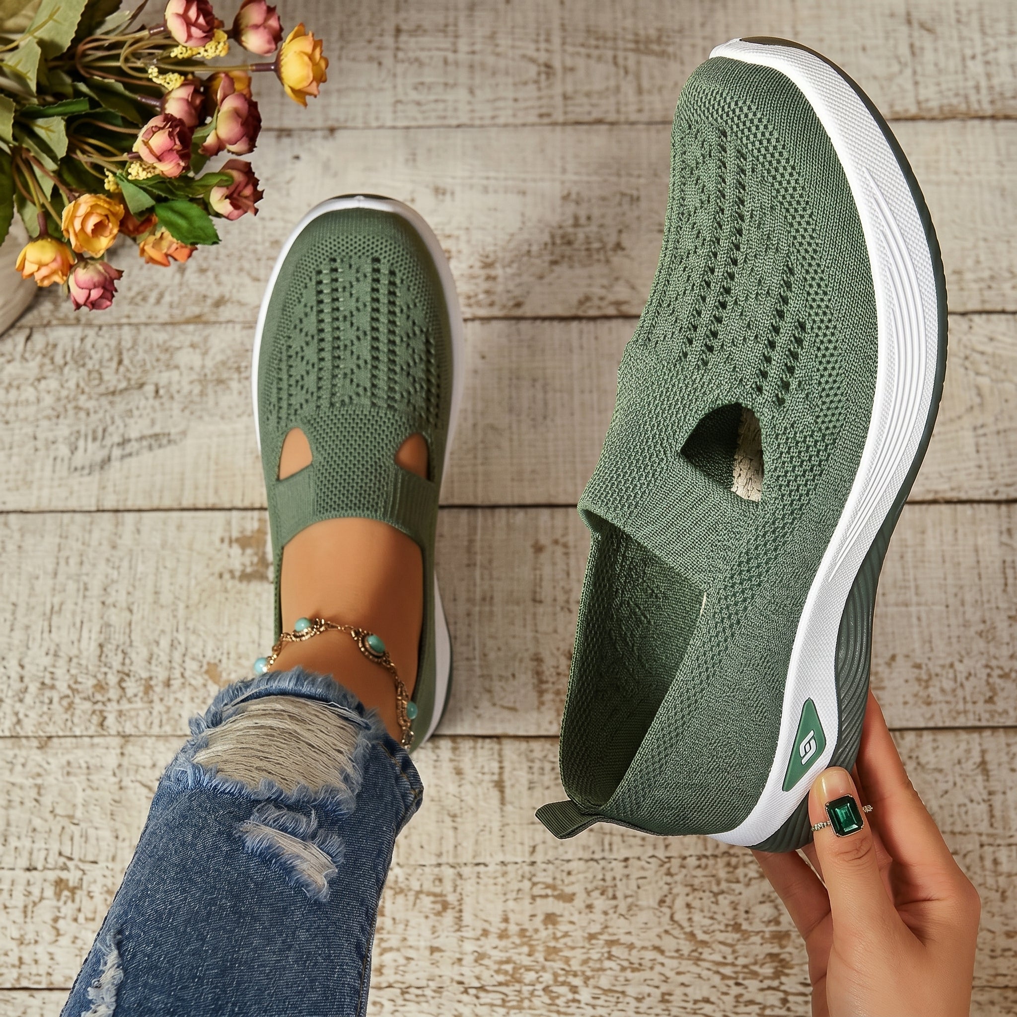 Alice - Women's Orthopedic Breathable Slip-On Sneaker