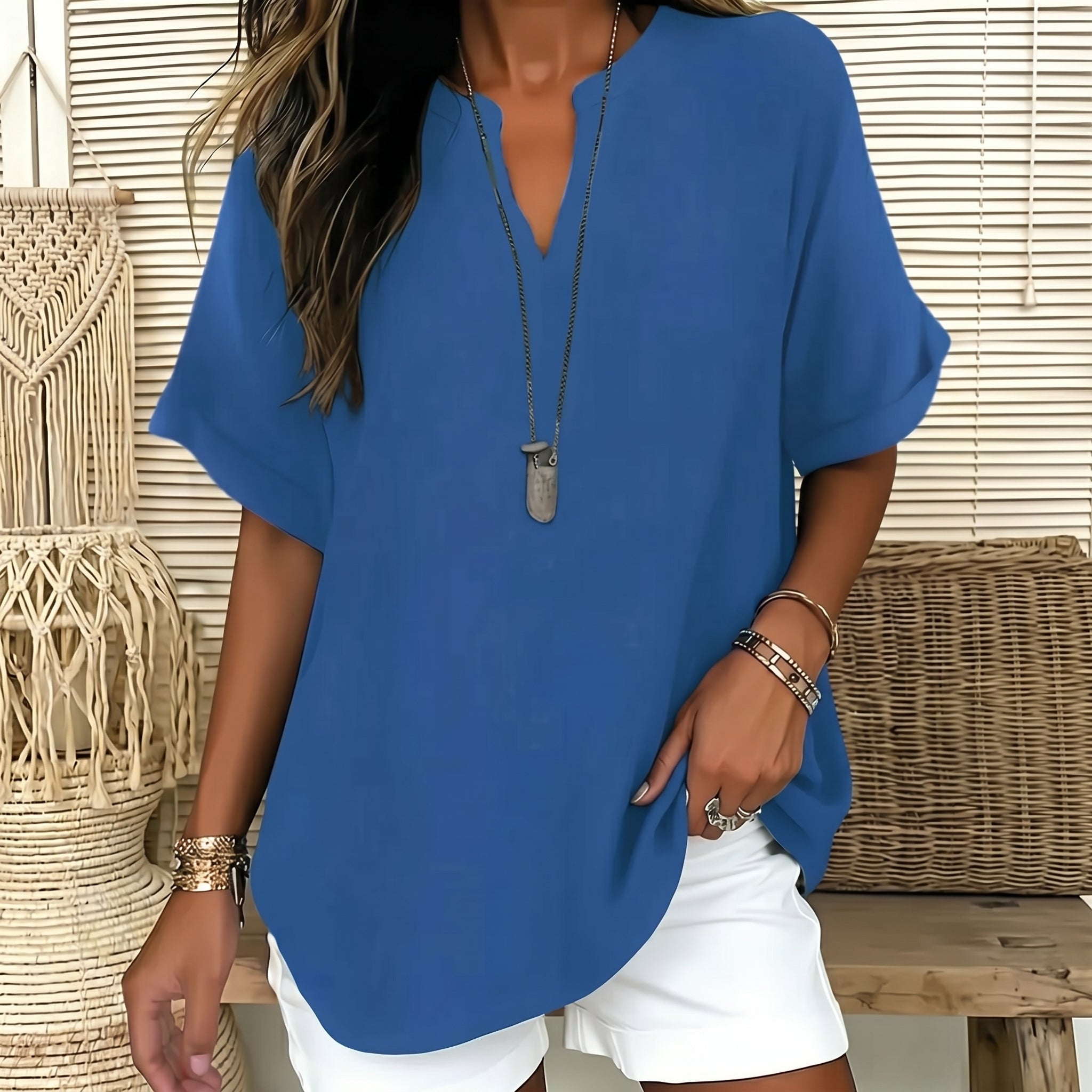 Olivia - Women's Summer Relaxed Fit Blouse