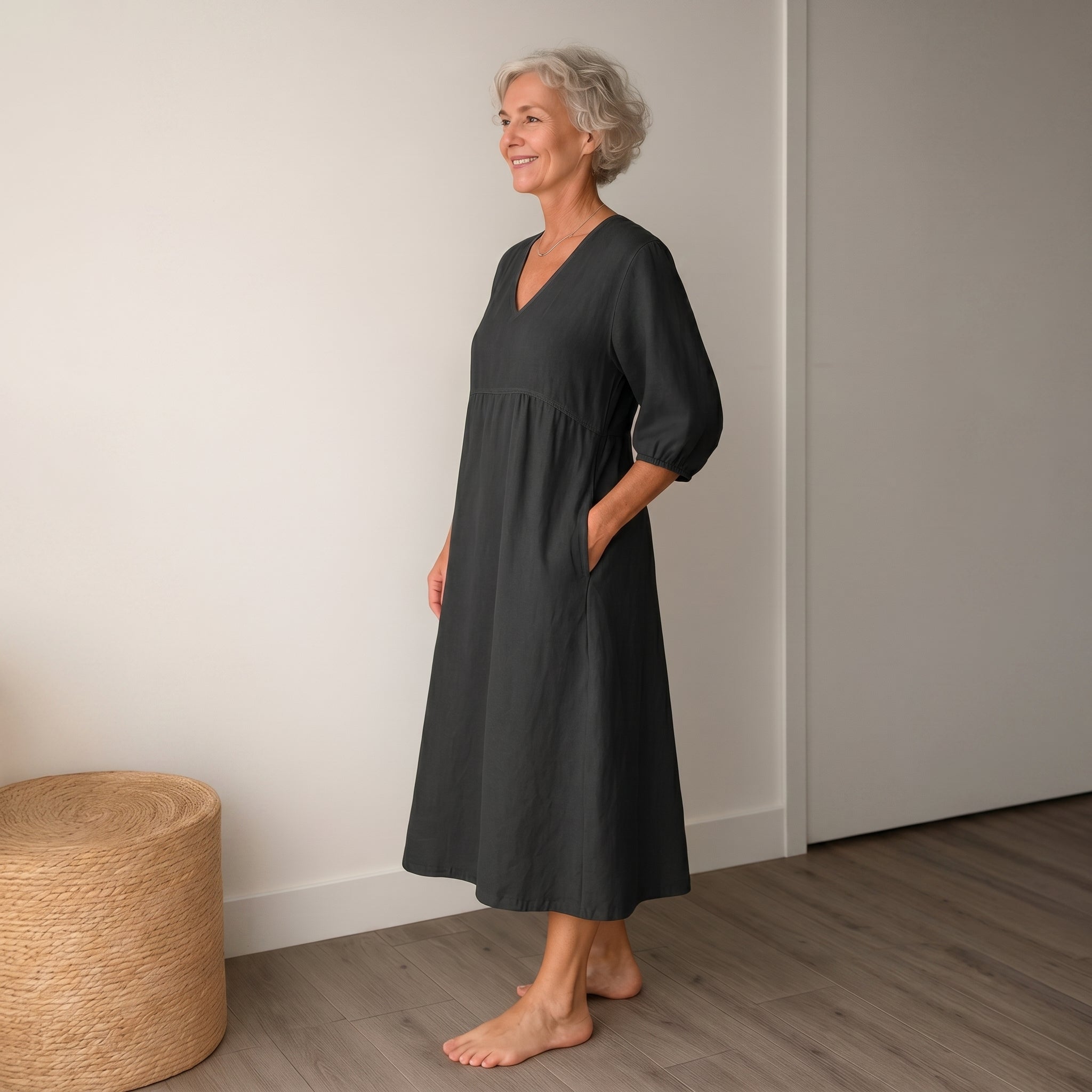 Georgia - Women's Summer Puff Sleeve Maxi Dress