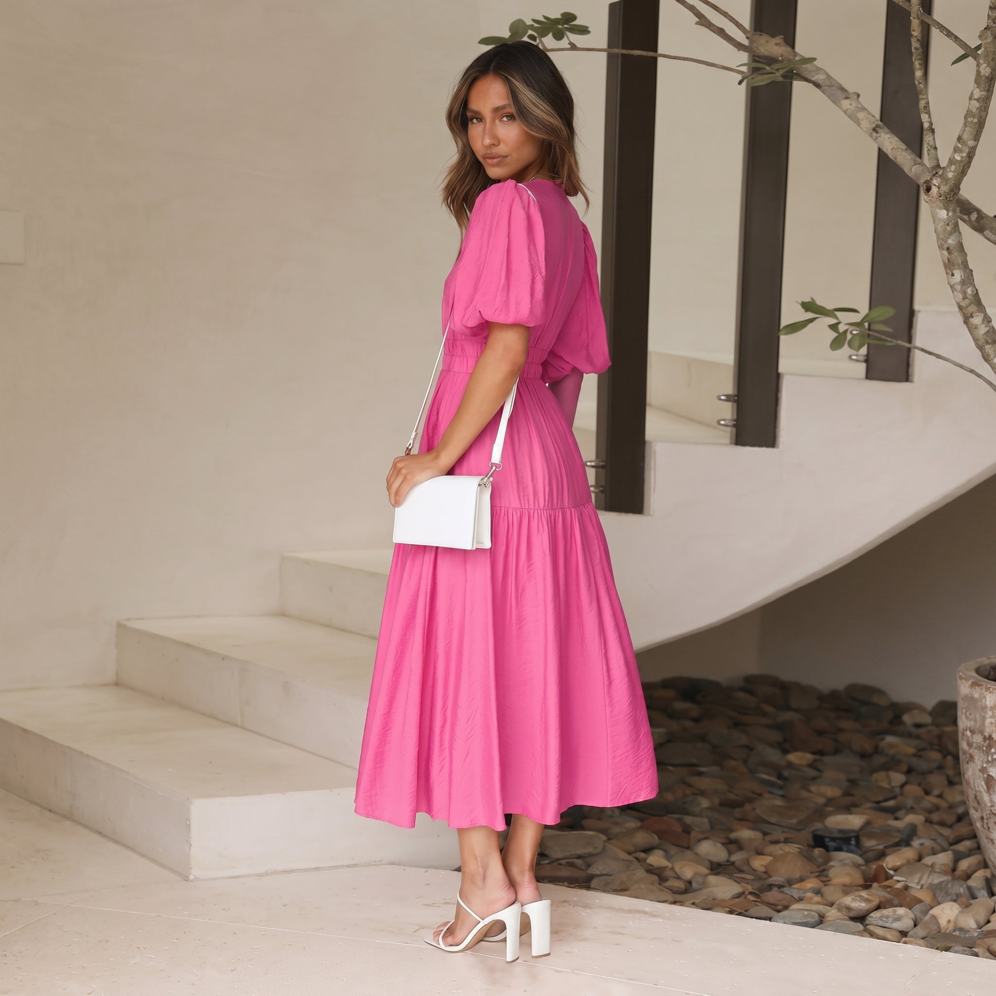 Emma - Women's Summer Smocked Waist Maxi Dress