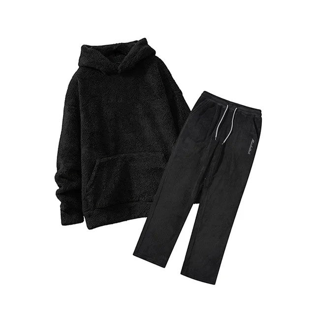 Leon - Men's Fleece Jogging Suit Two-Piece with Hoodie & Pants