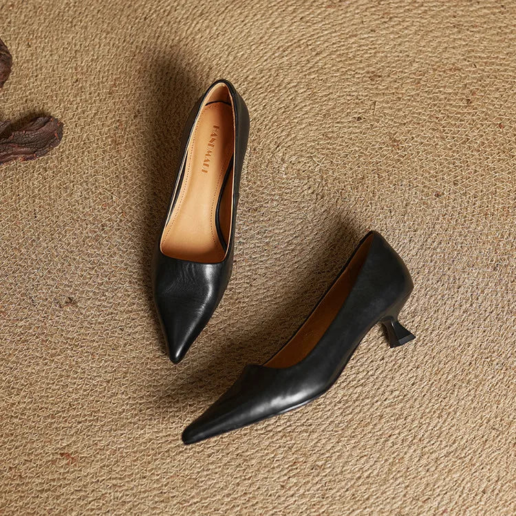 Alice - Women's Kitten Heel Pointed Toe Pumps