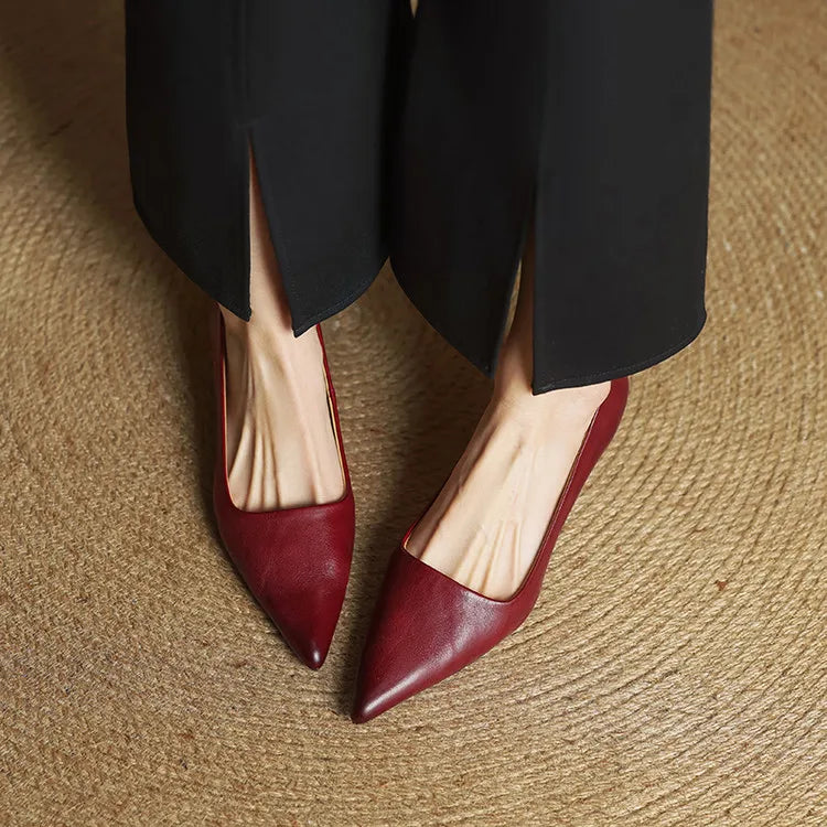 Alice - Women's Kitten Heel Pointed Toe Pumps