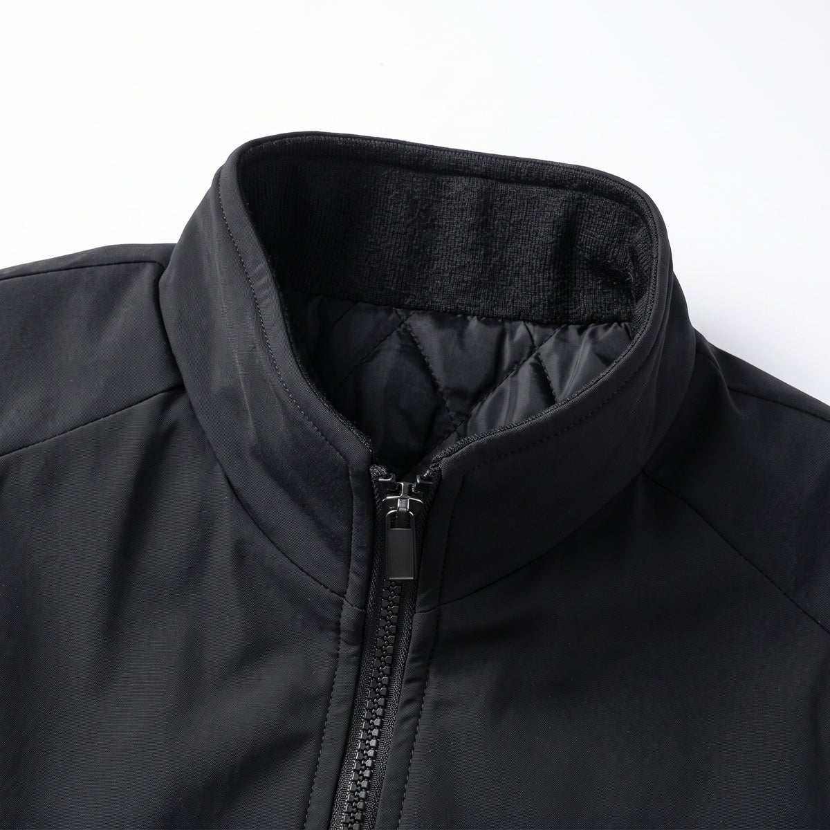 Tom - Men's Water-Resistant Quilted Jacket with Stand Collar