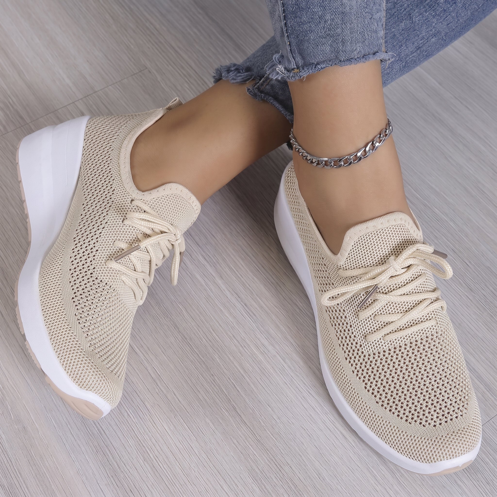 Alice - Women's Orthopedic Breathable Lace-Up Wedge Sneakers