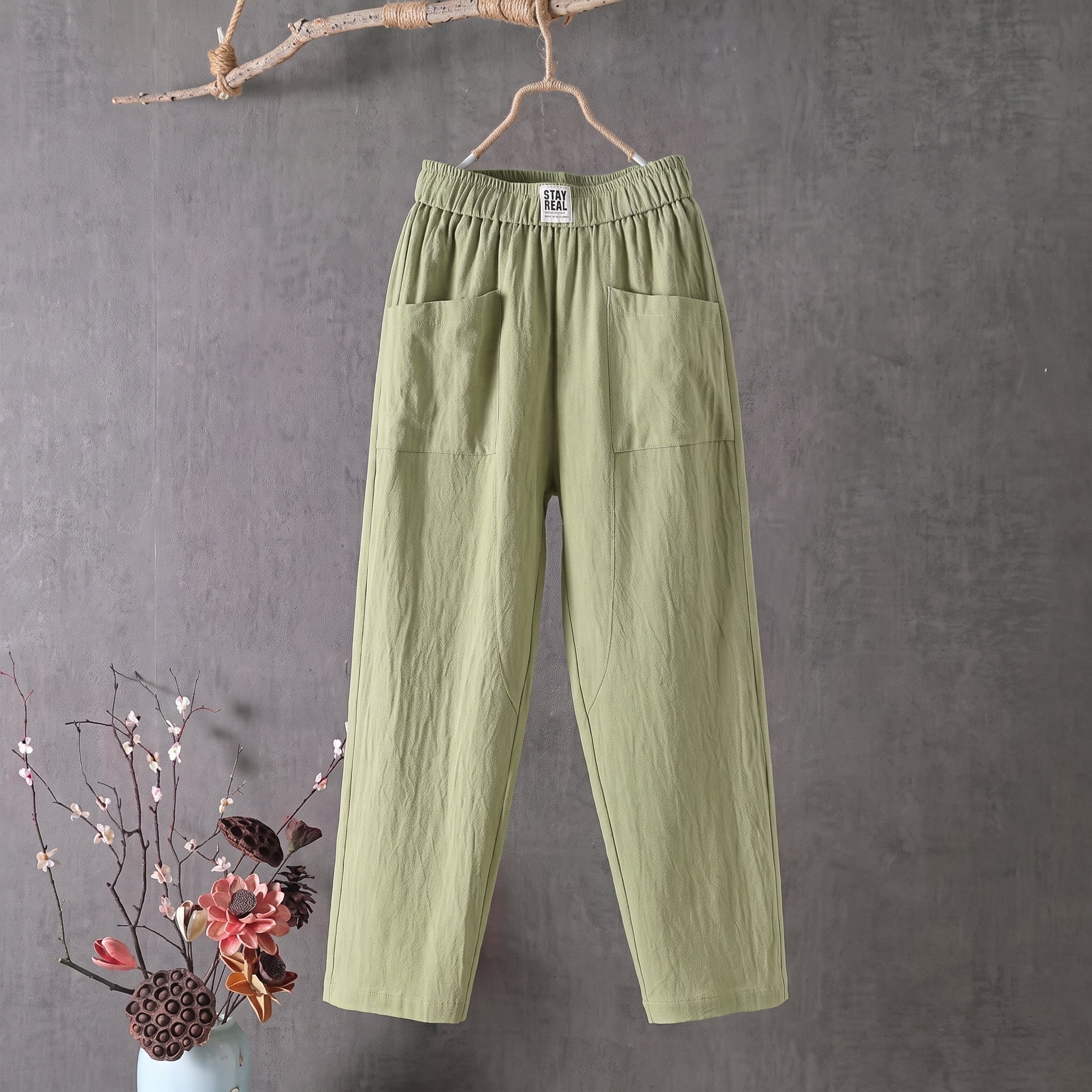 Beatrice - Women's Summer Relaxed Patch Pocket Trousers